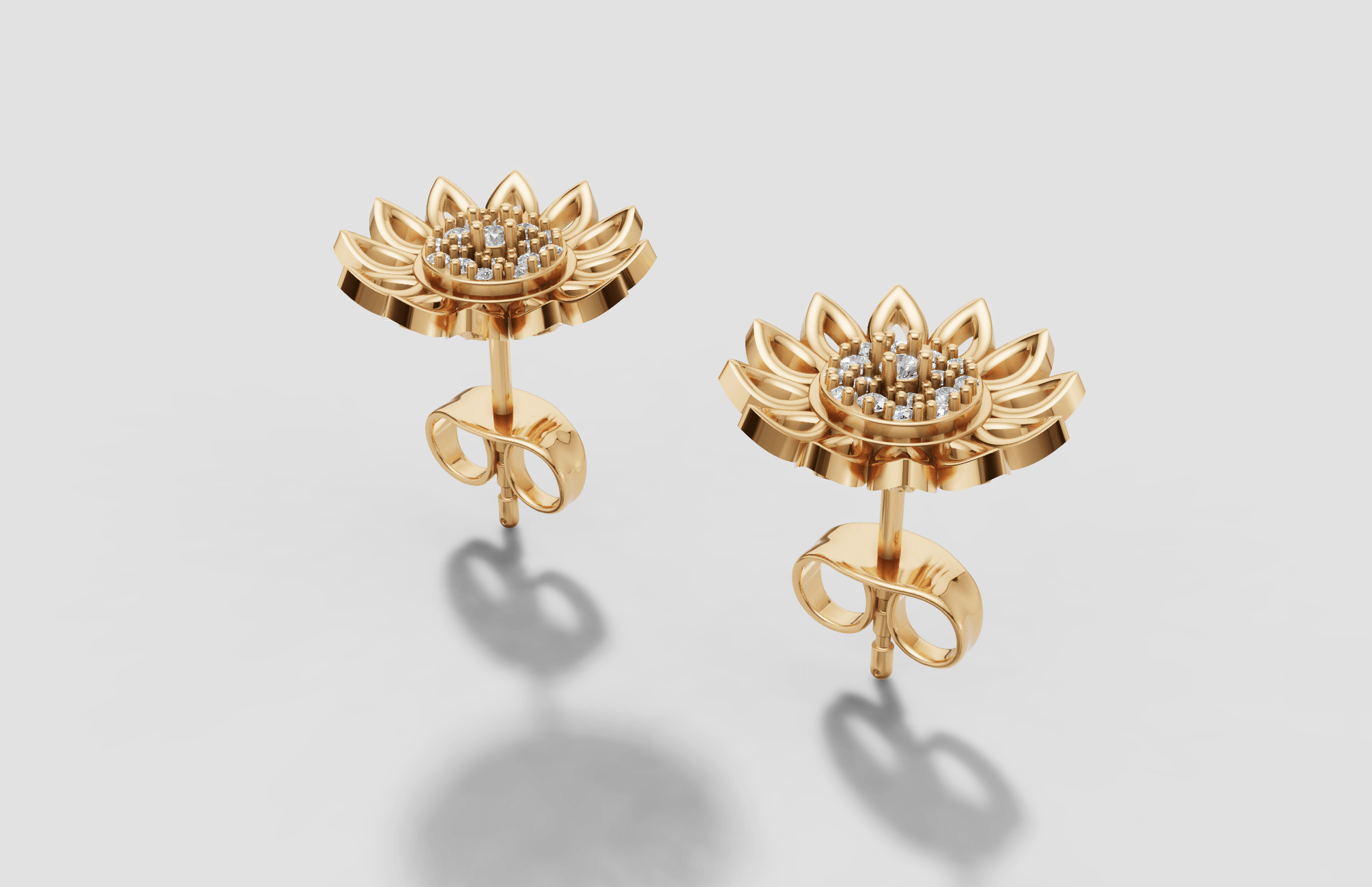 Royal Floral Radiance Earrings — gallery view