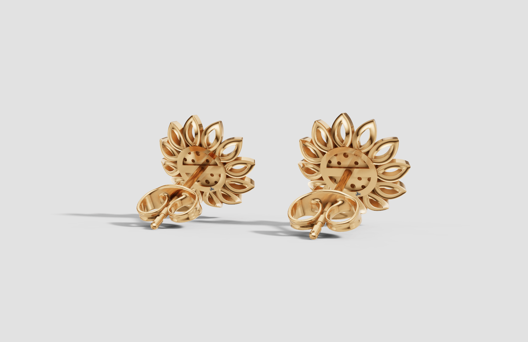 Royal Floral Radiance Earrings — gallery view