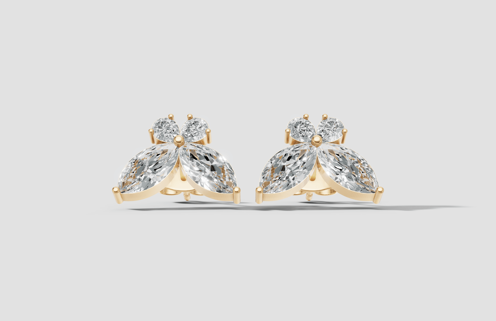 Crystal Petal Elegance Earrings