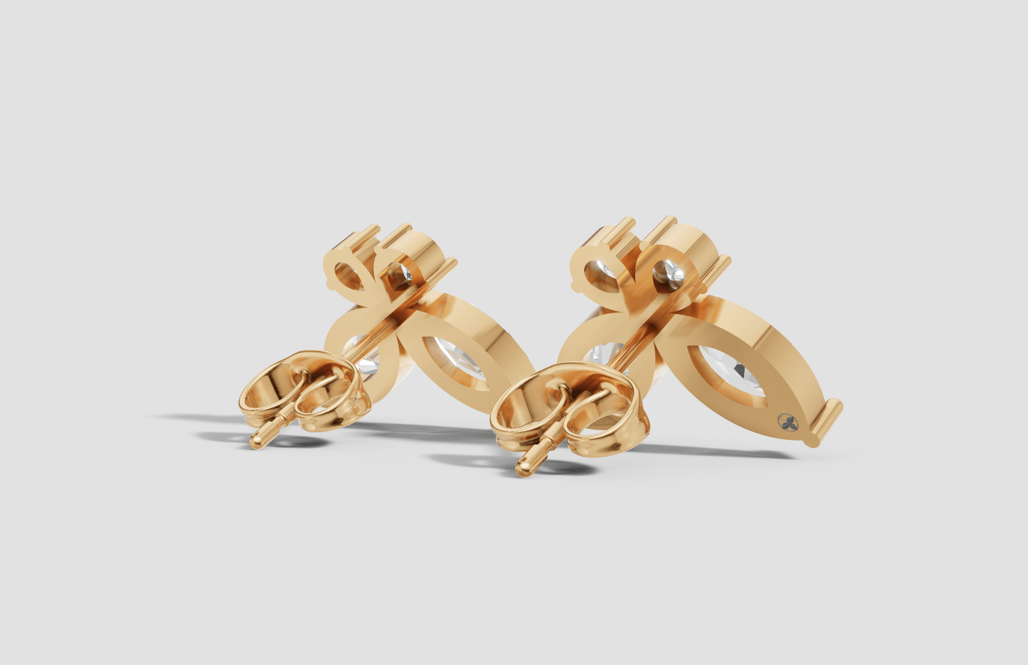 Crystal Petal Elegance Earrings — gallery view