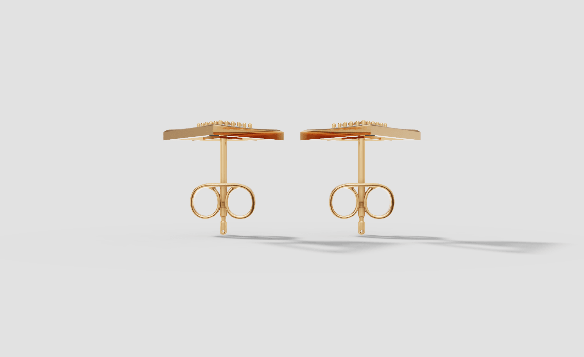 Triangular Majesty Stone Earrings — gallery view