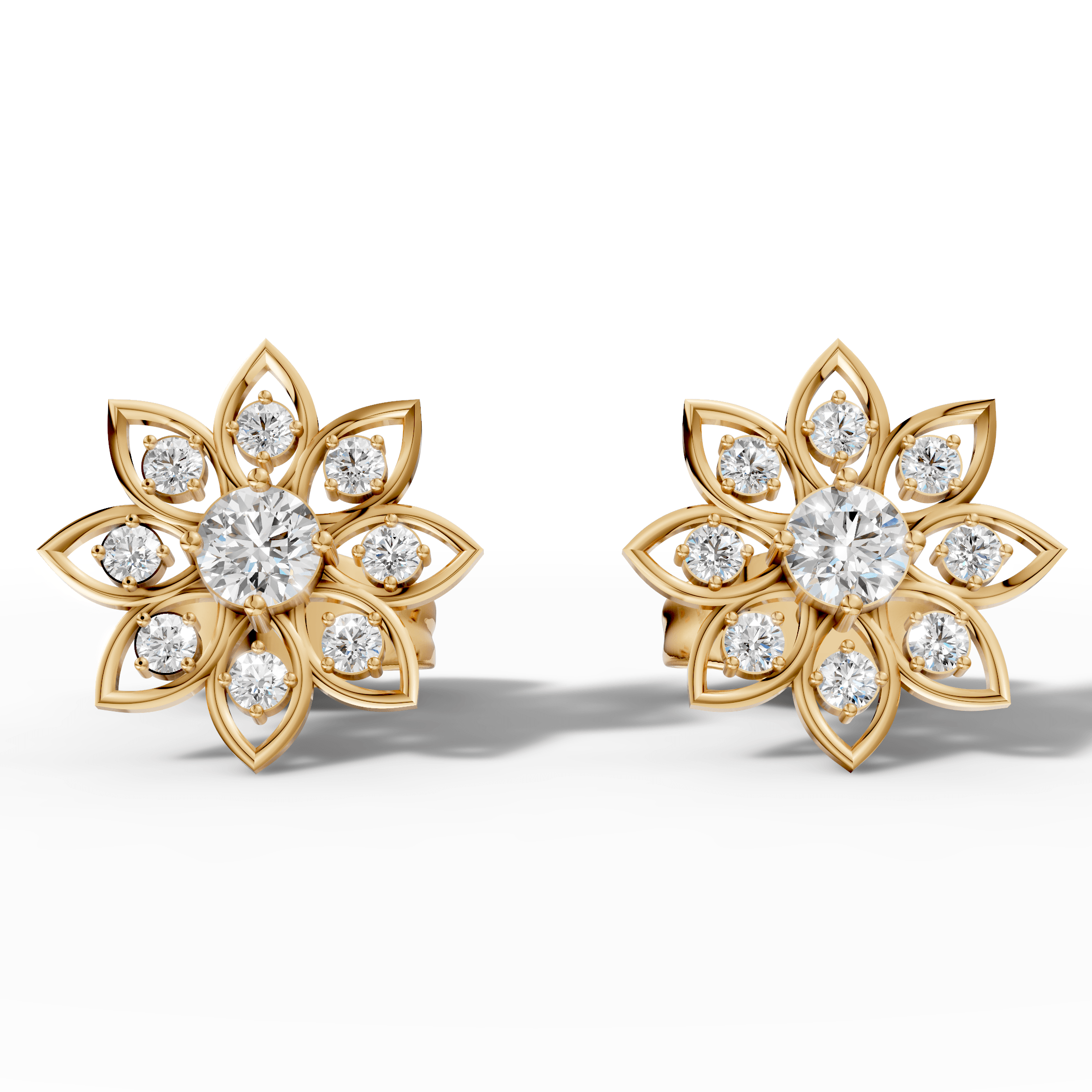 Midnight Blossom Crystal Earrings