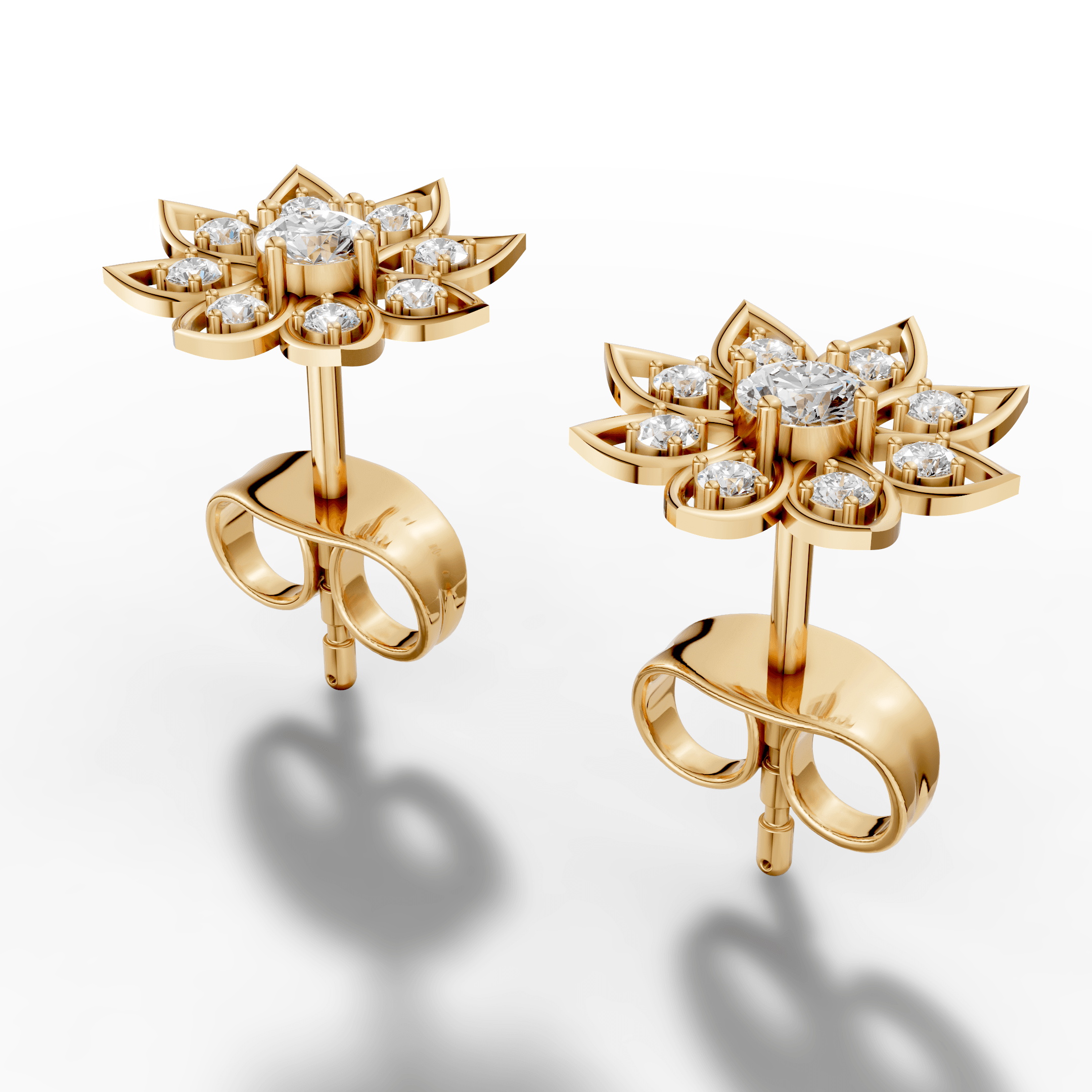 Midnight Blossom Crystal Earrings — gallery view