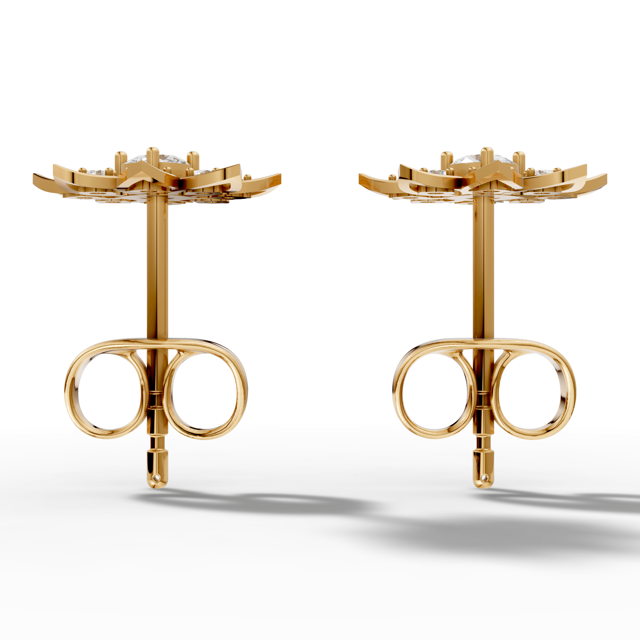 Midnight Blossom Crystal Earrings — gallery view