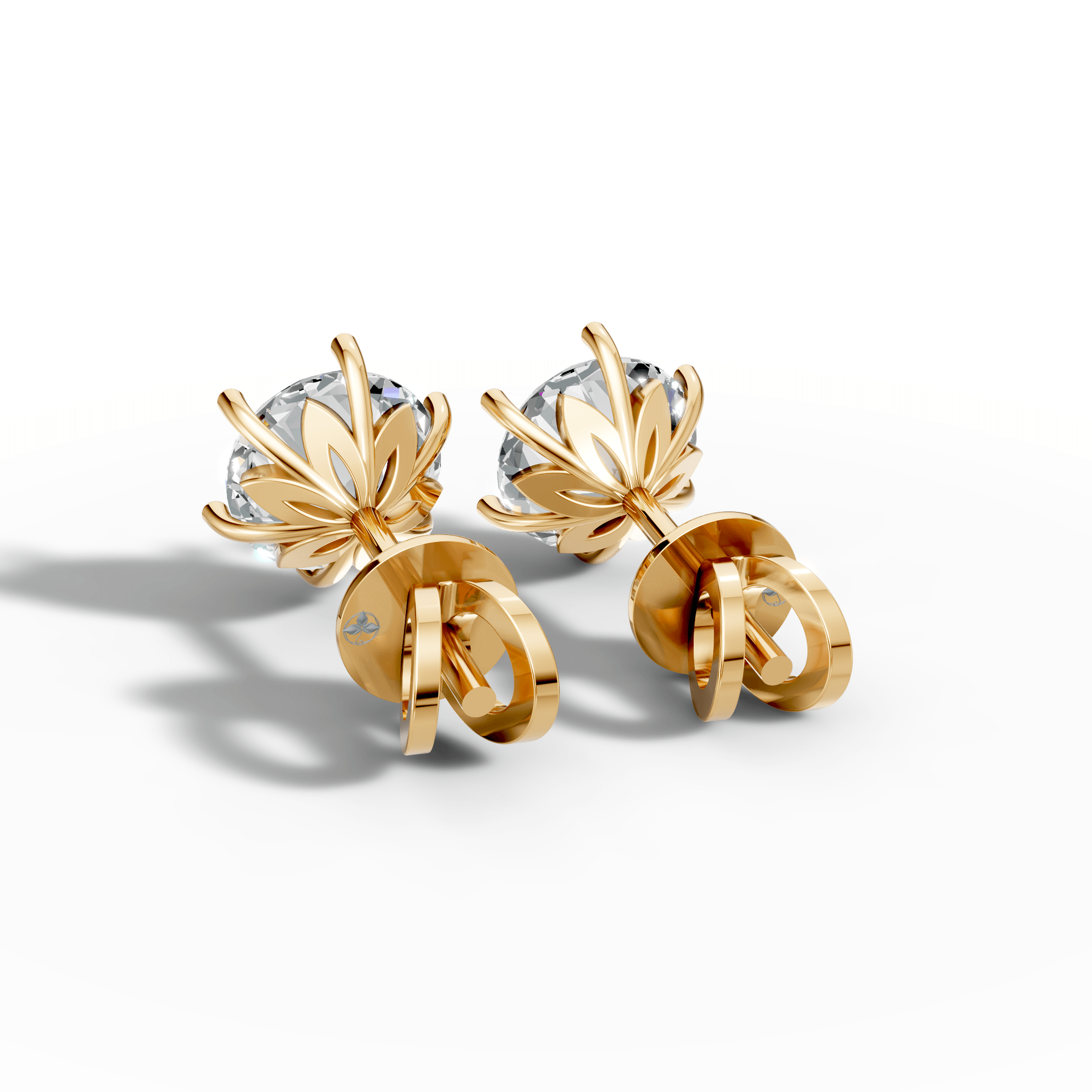 Solitaire Stud Earrings — gallery view