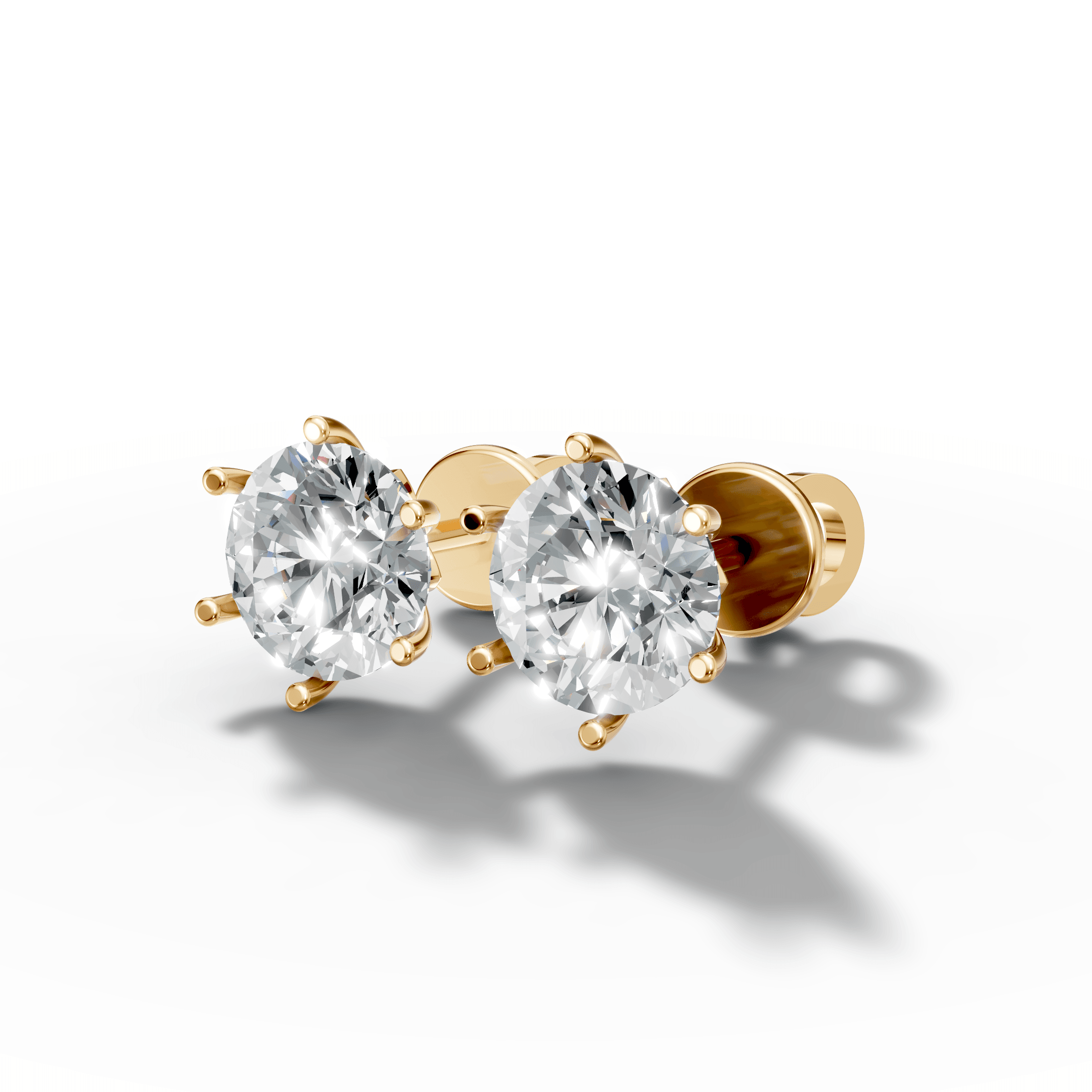 Solitaire Stud Earrings — gallery view