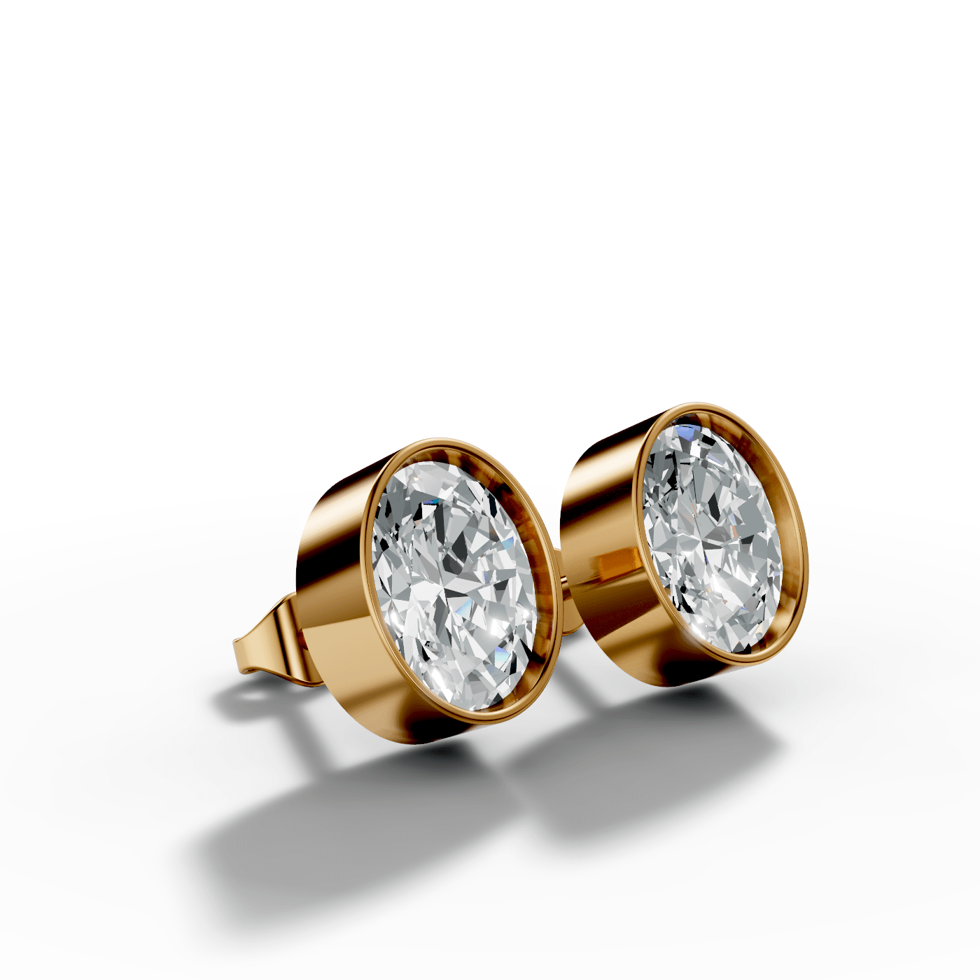 Oval Crystal Stud Earrings