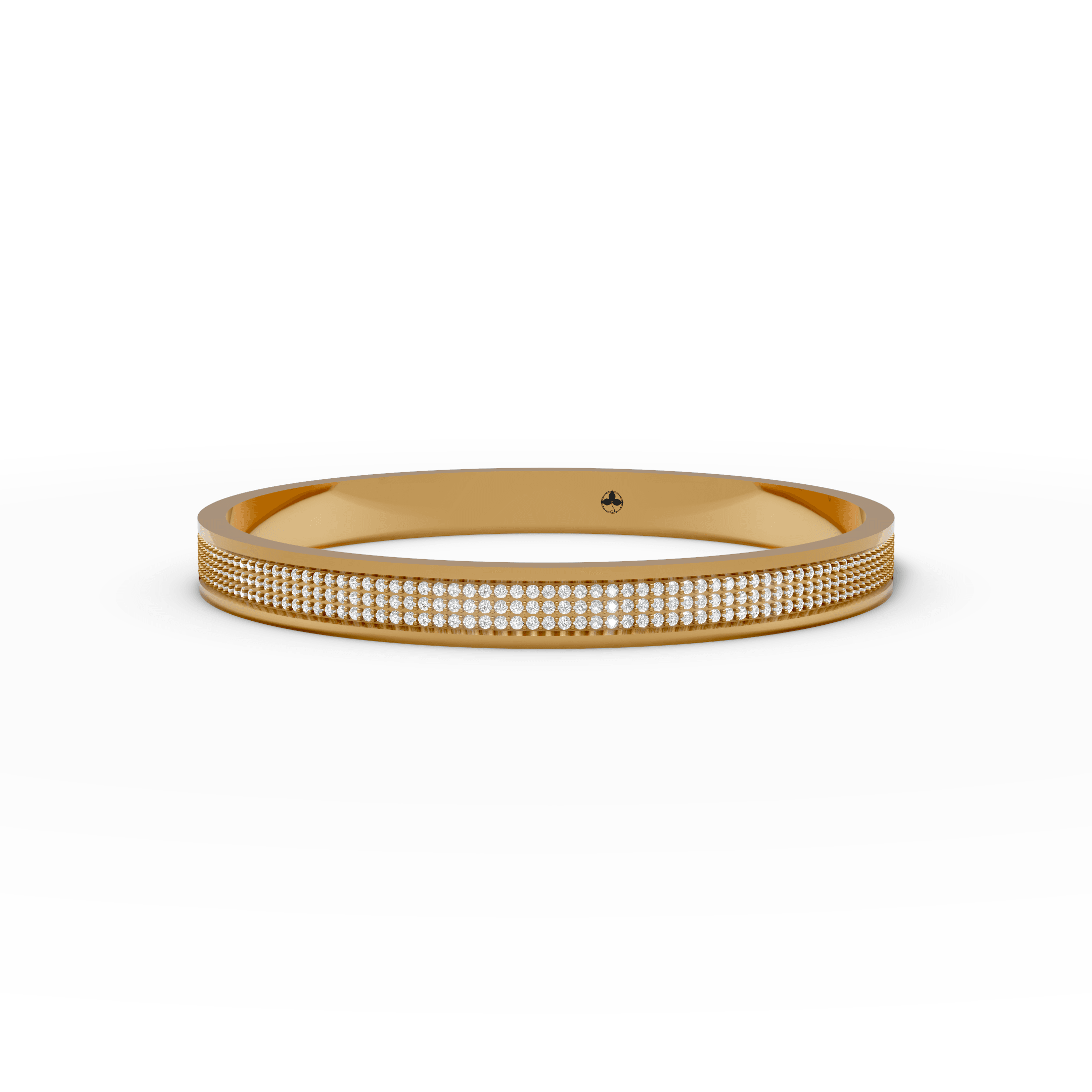 Triple Row Crystal Bangle Bracelet