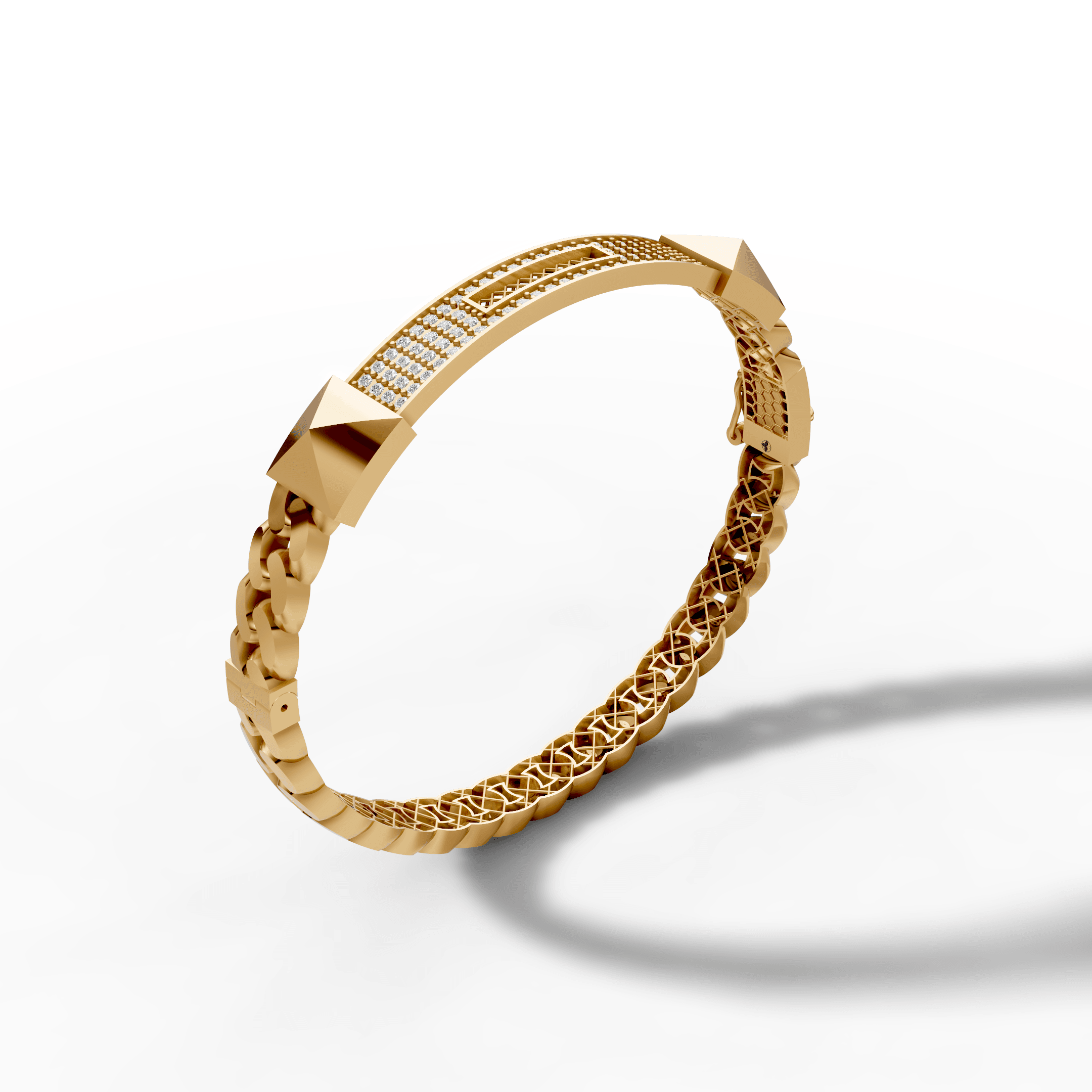 Braided Crystal Link Bracelet — gallery view
