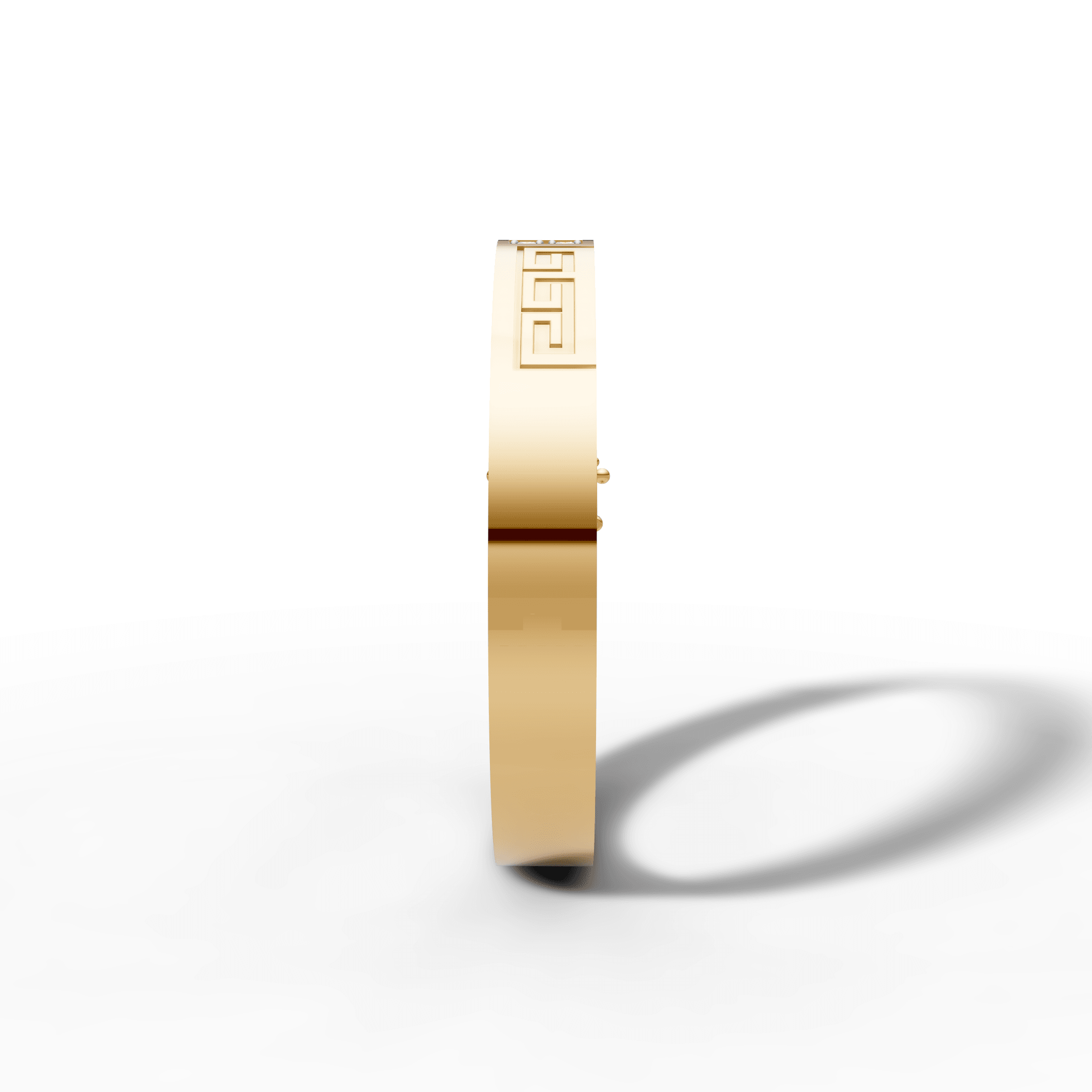 Greek Key Crystal Bangle Bracelet — gallery view