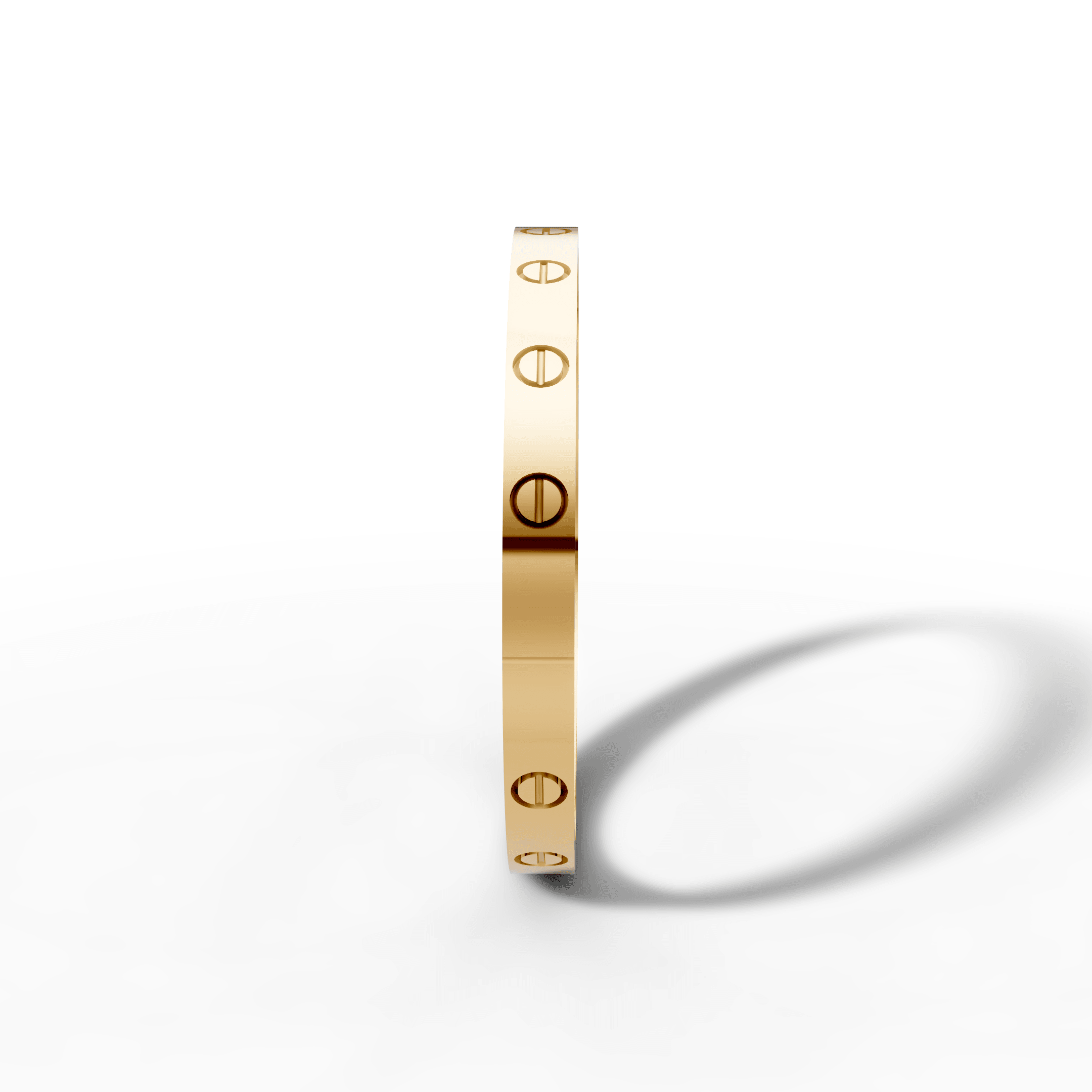 Minimalist Screw Motif Bangle Bracelet — gallery view