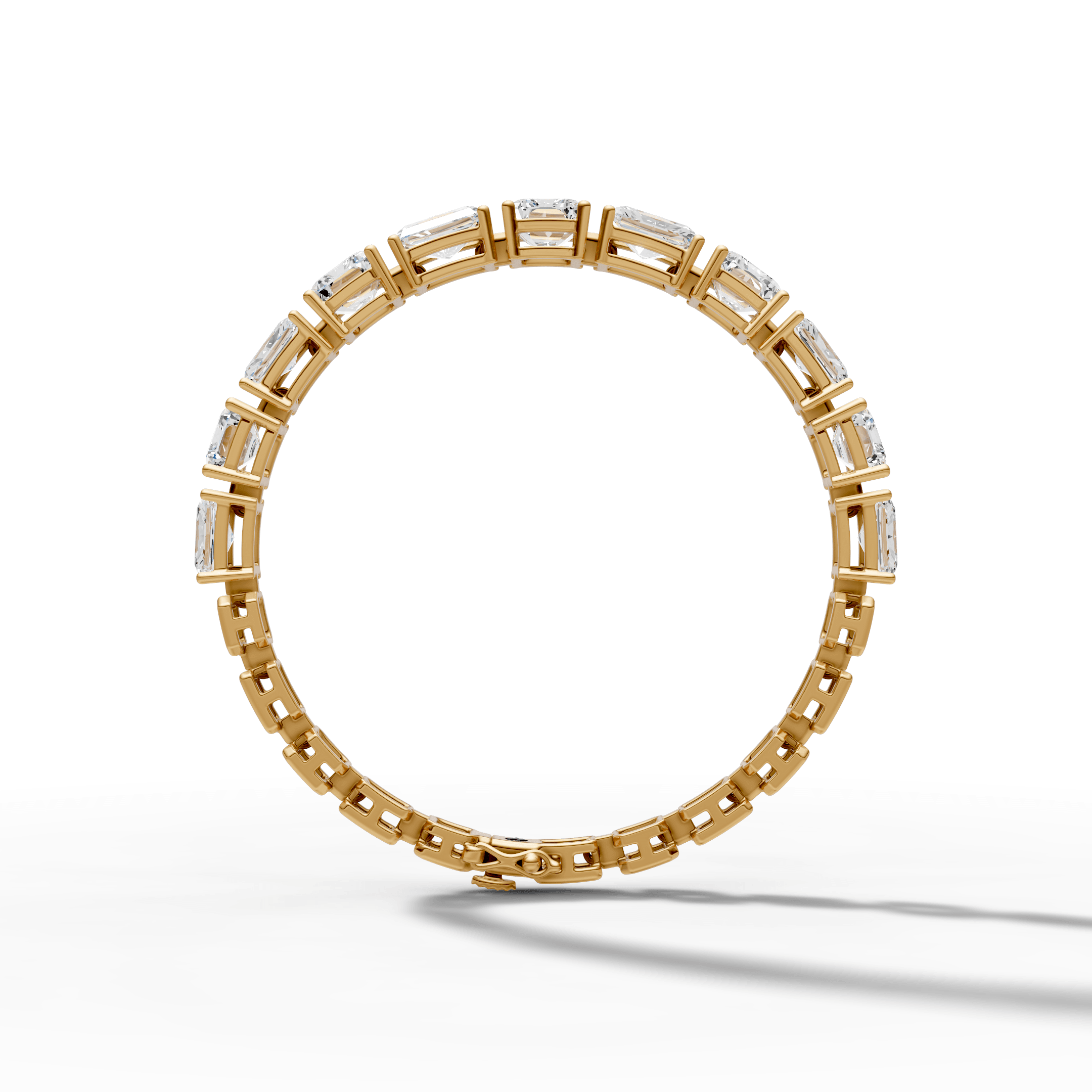Midnight Radiance Princess-Cut Crystal Tennis Bracelet — gallery view
