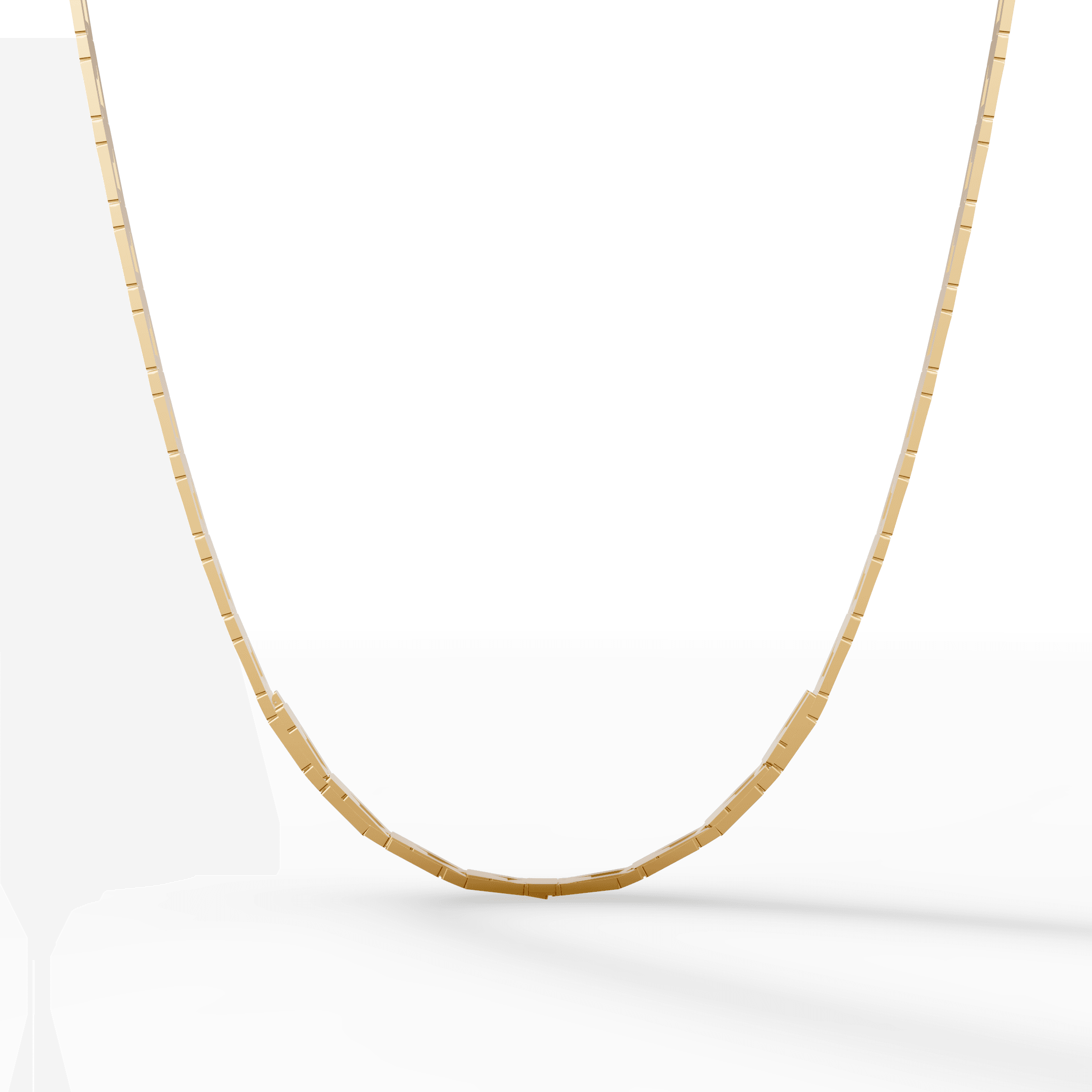 Rectora Sleek Black Geometric Link Chain — gallery view