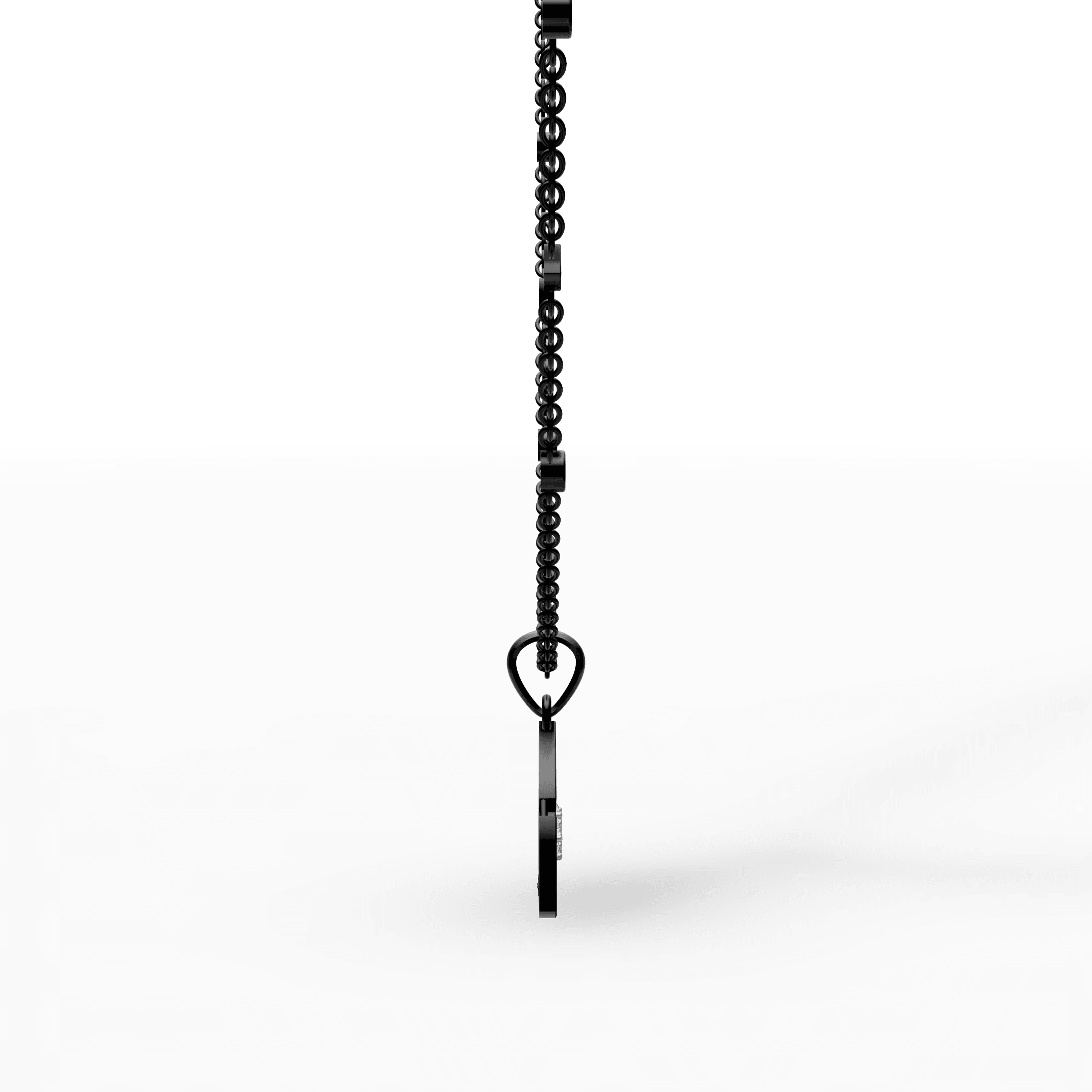 Trillion Triangle Pavé Diamond Halo Pendant — gallery view