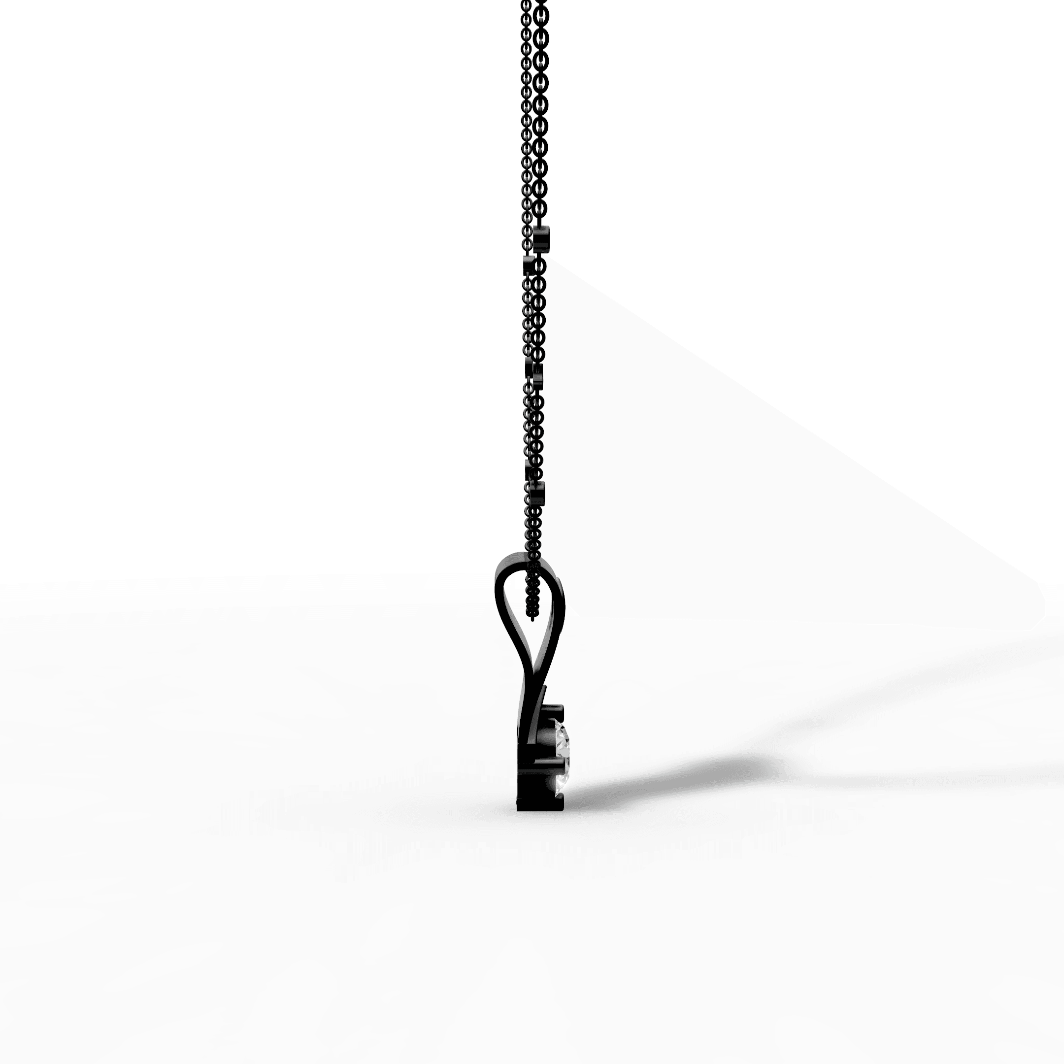 Geometric  Bar Solitaire Diamond Drop Pendant — gallery view