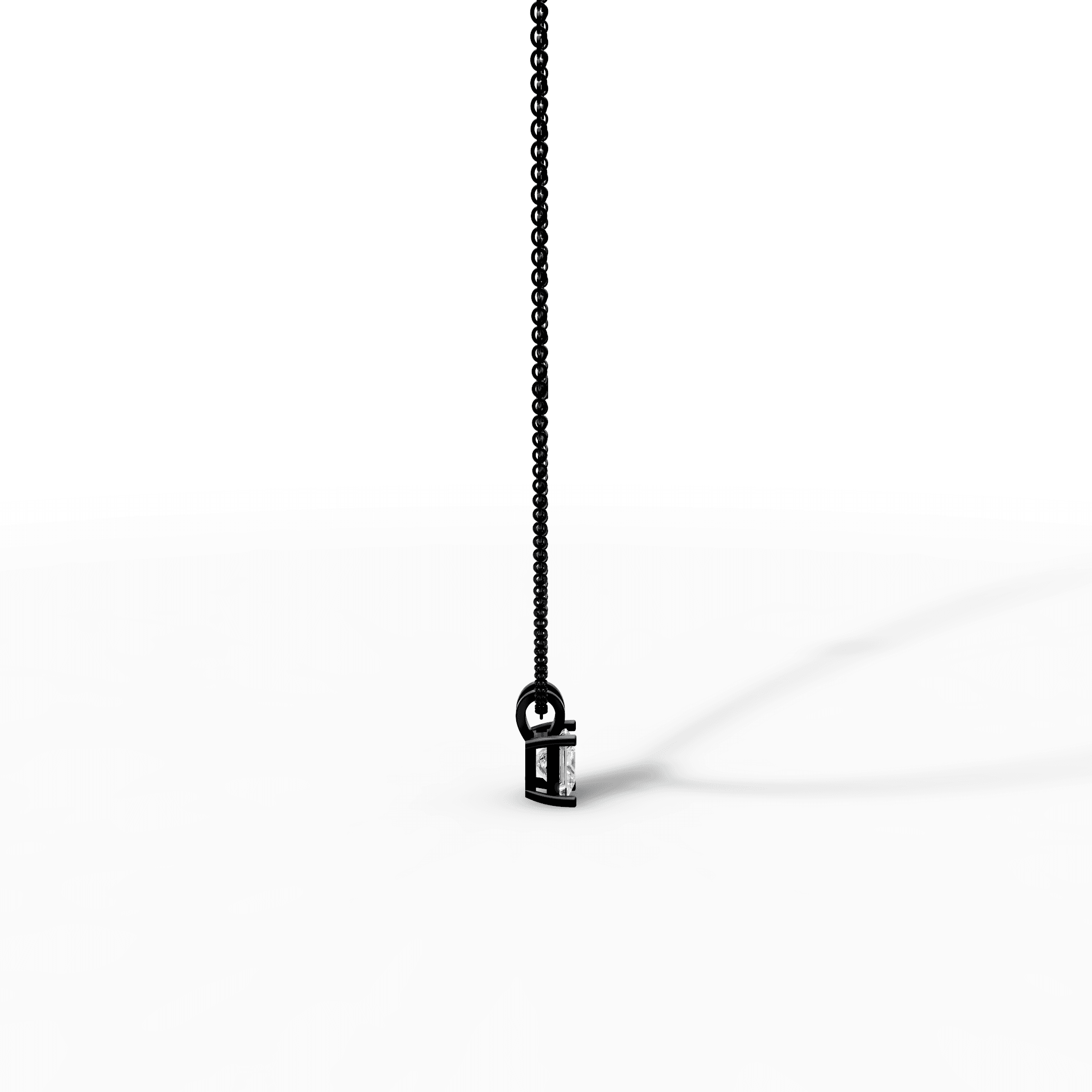 Princess-Cut Solitaire Diamond Pendant — gallery view