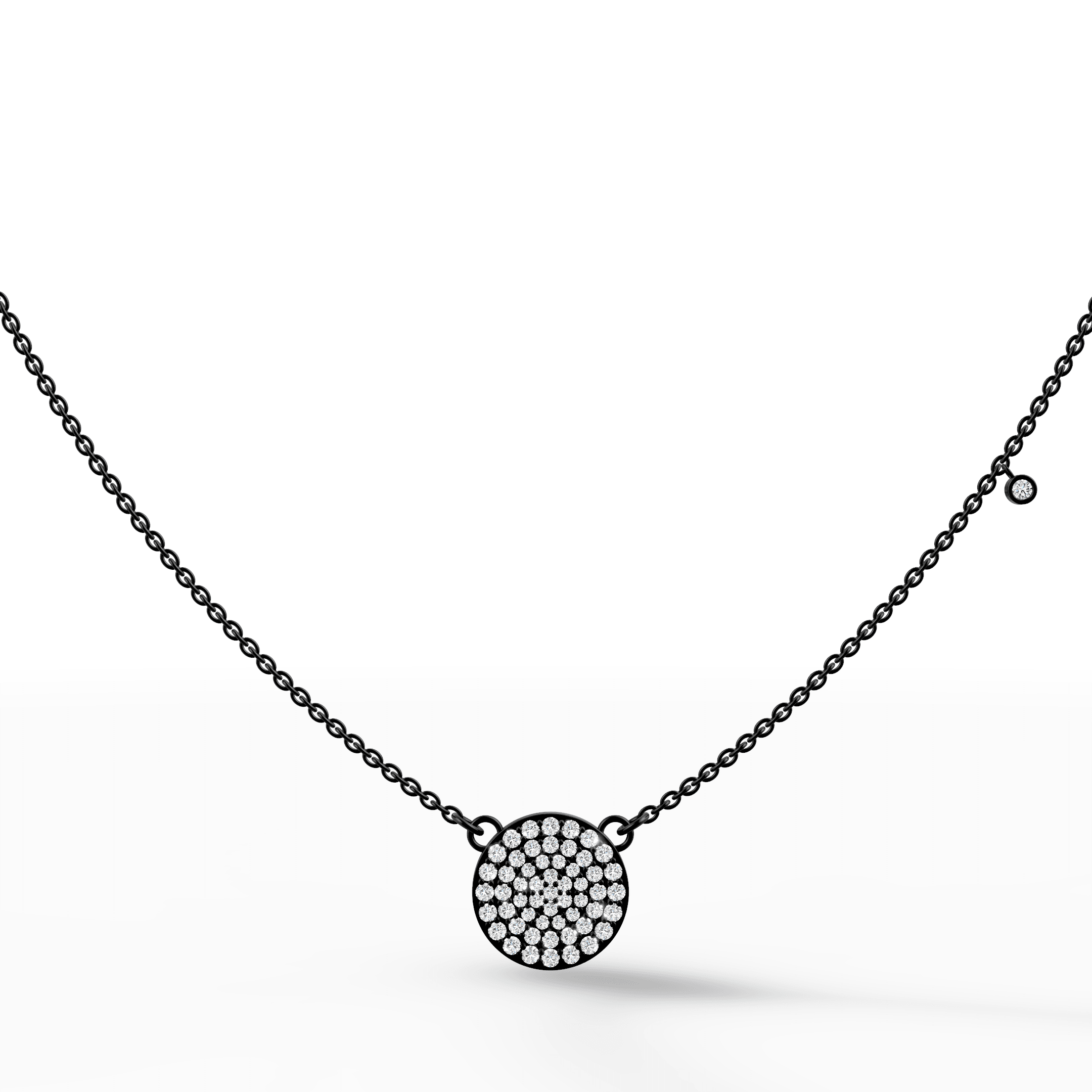 Pavé Diamond Disc Pendant