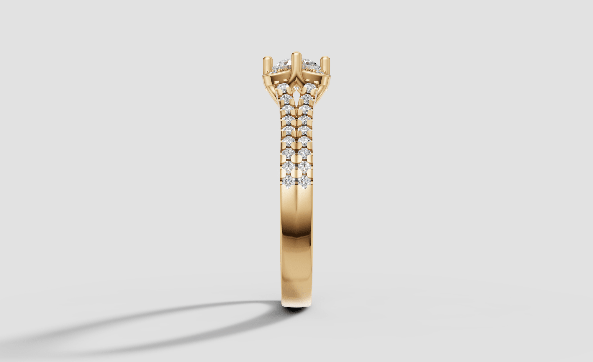 SHADOW CROWN SOLITAIRE RING — gallery view