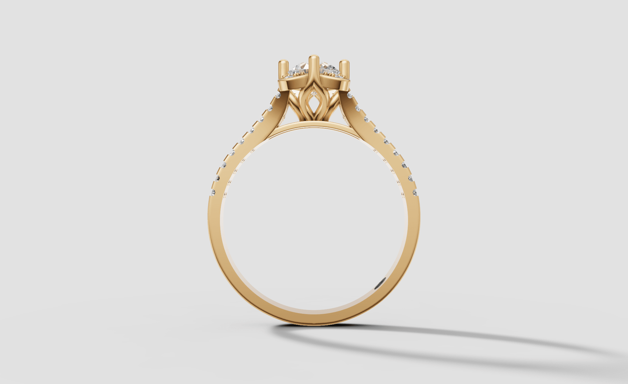 SHADOW CROWN SOLITAIRE RING — gallery view
