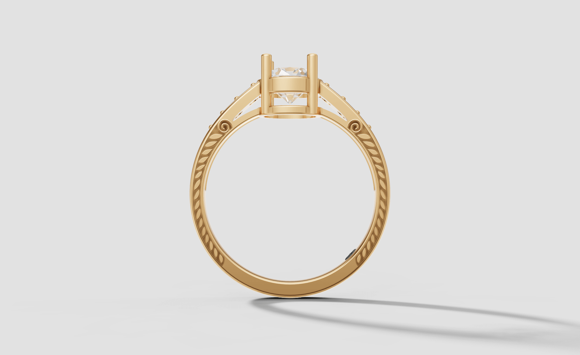 ONYX MAJESTY SOLITAIRE RING — gallery view