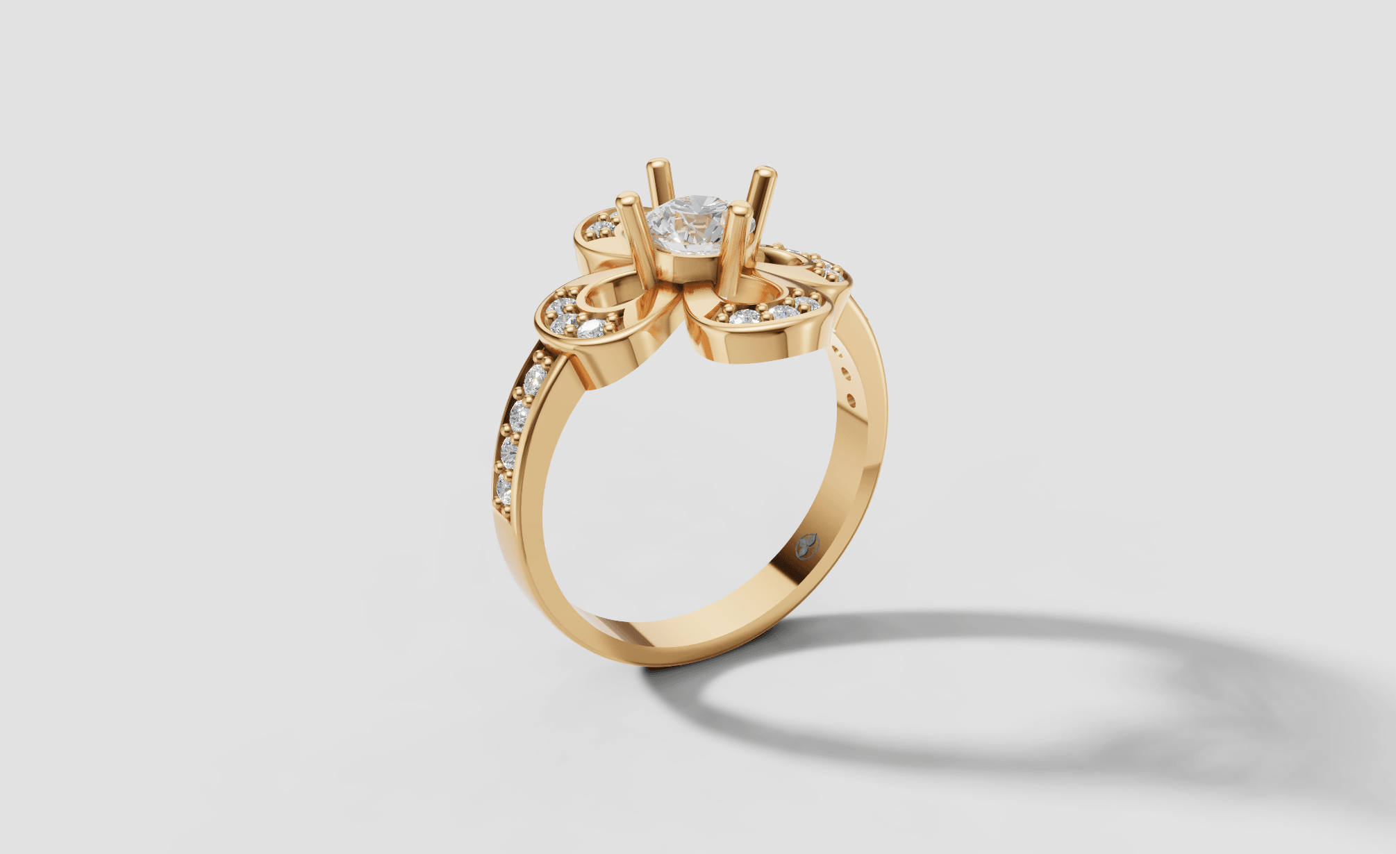 ROYAL BLOOM SOLITAIRE RING