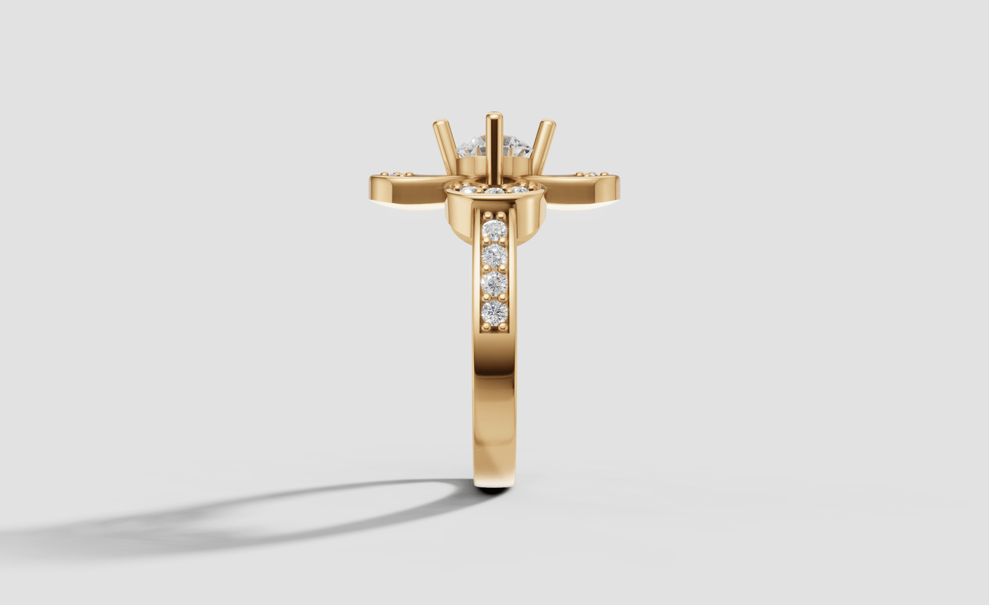 ROYAL BLOOM SOLITAIRE RING — gallery view