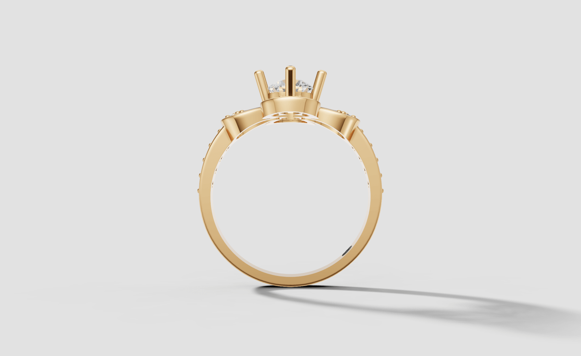 ROYAL BLOOM SOLITAIRE RING — gallery view