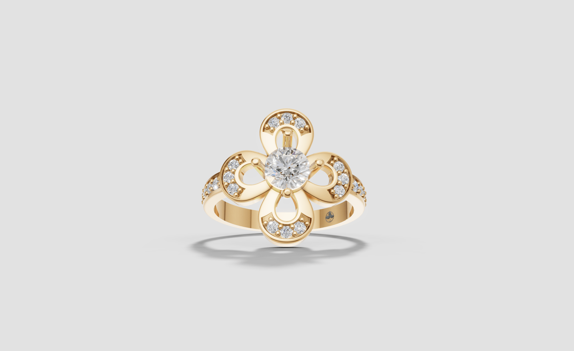 ROYAL BLOOM SOLITAIRE RING — gallery view