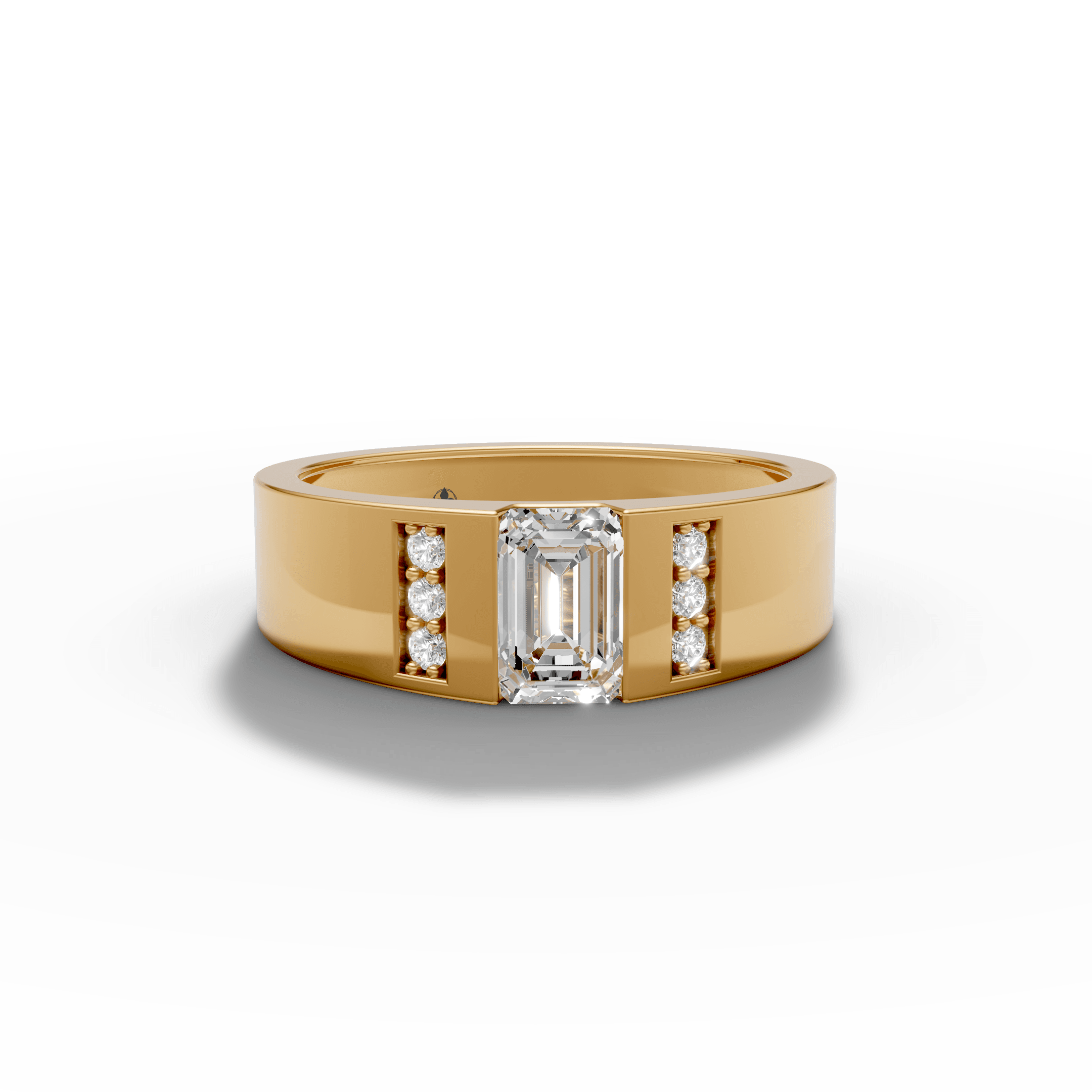 Royal Noir Emerald-Cut Crystal Ring