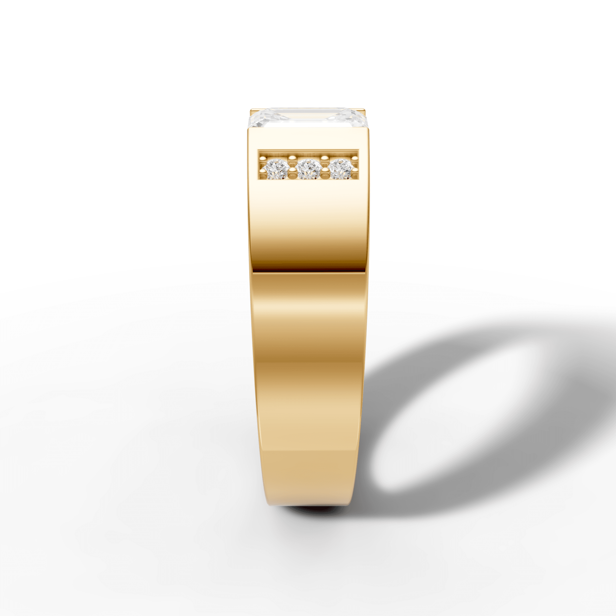 Royal Noir Emerald-Cut Crystal Ring — gallery view
