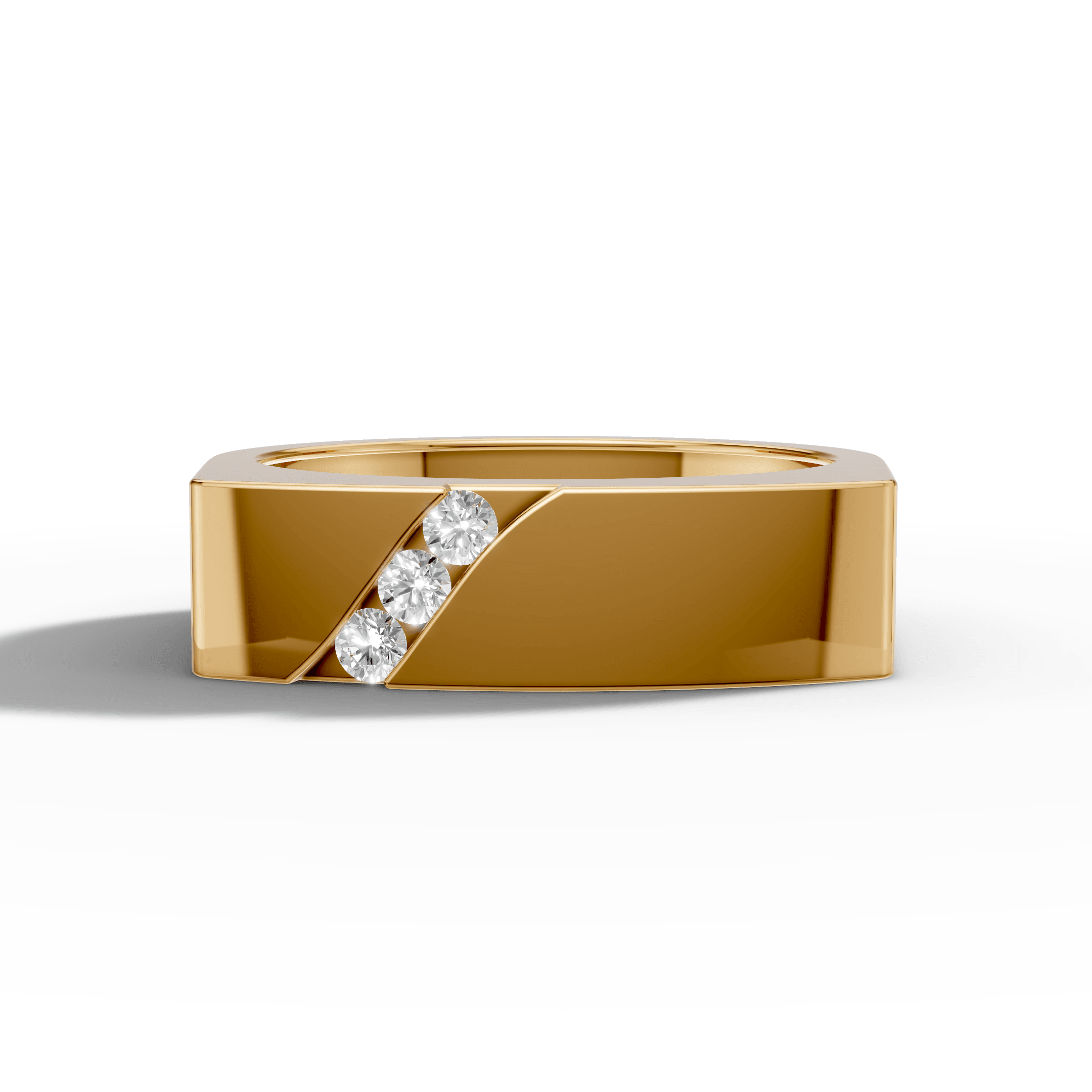 Royal Noir Triple-Stone Ring