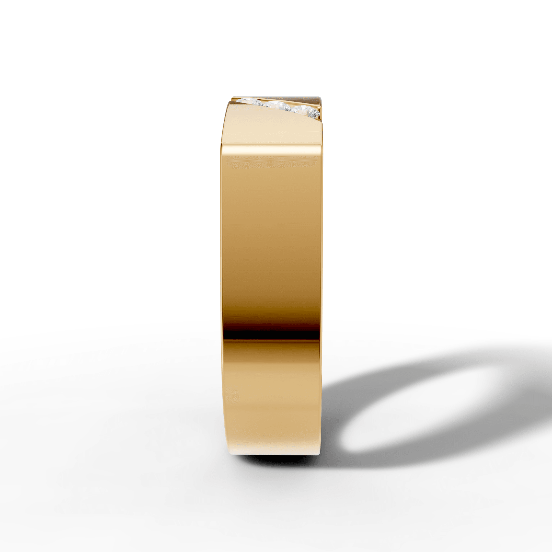 Royal Noir Triple-Stone Ring — gallery view