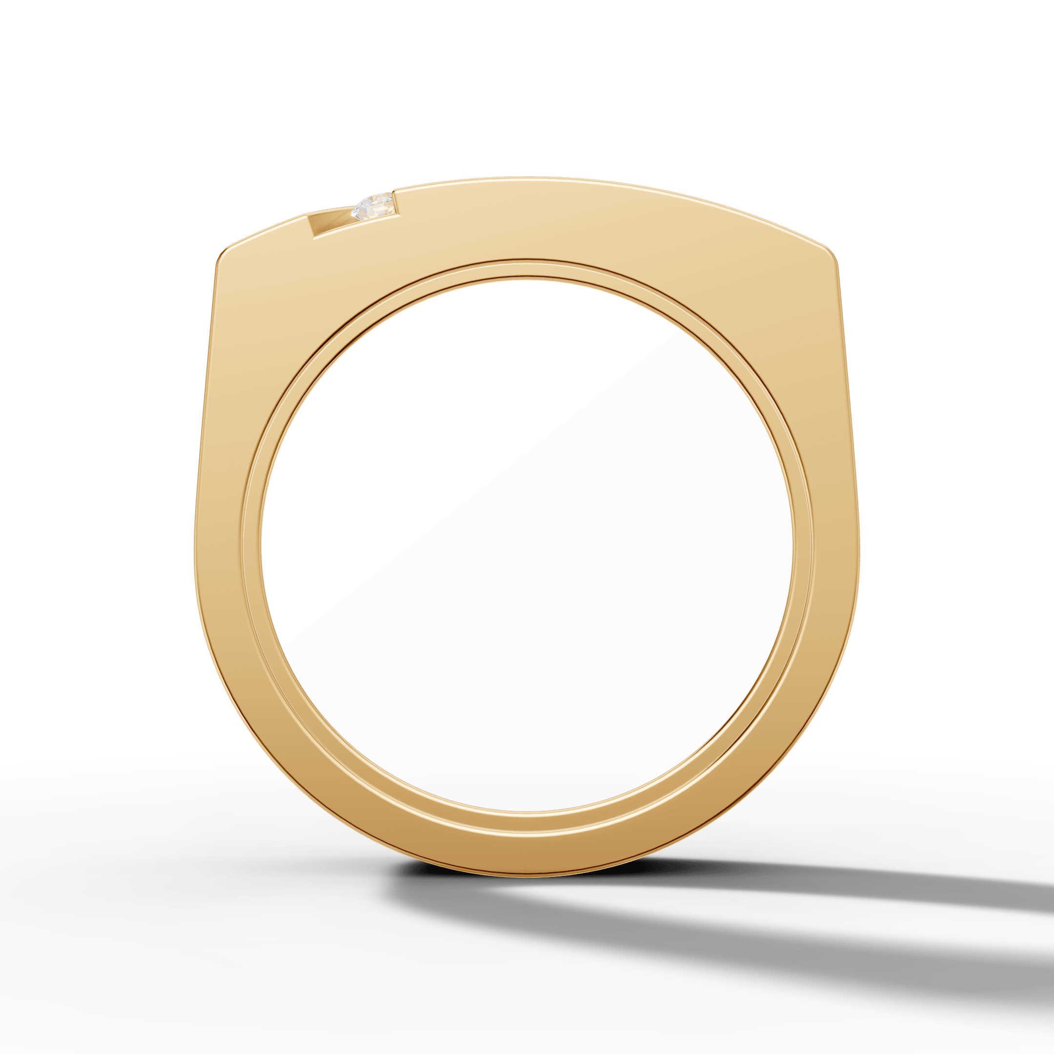 Royal Noir Triple-Stone Ring — gallery view