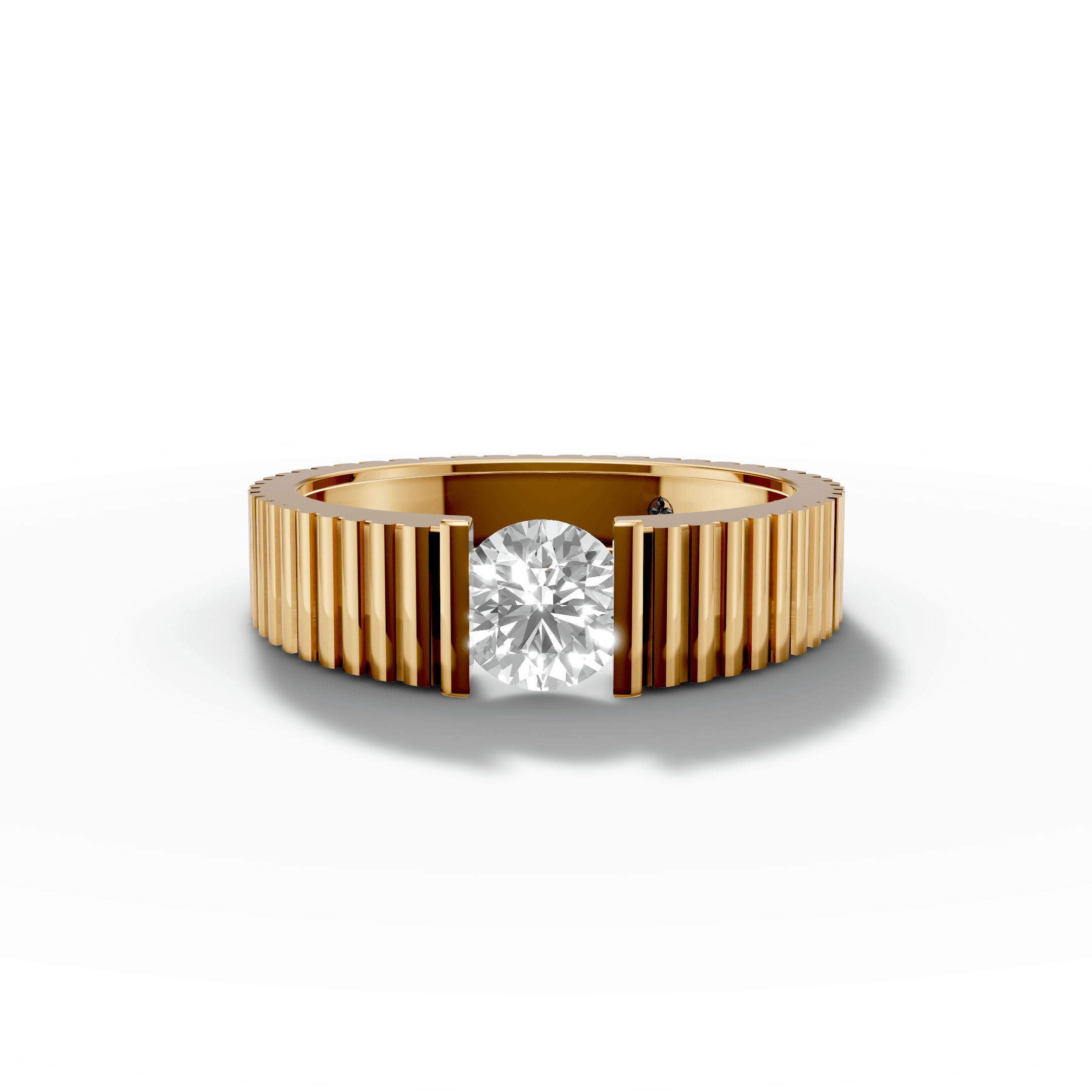Noir Radiance Solitaire Ring