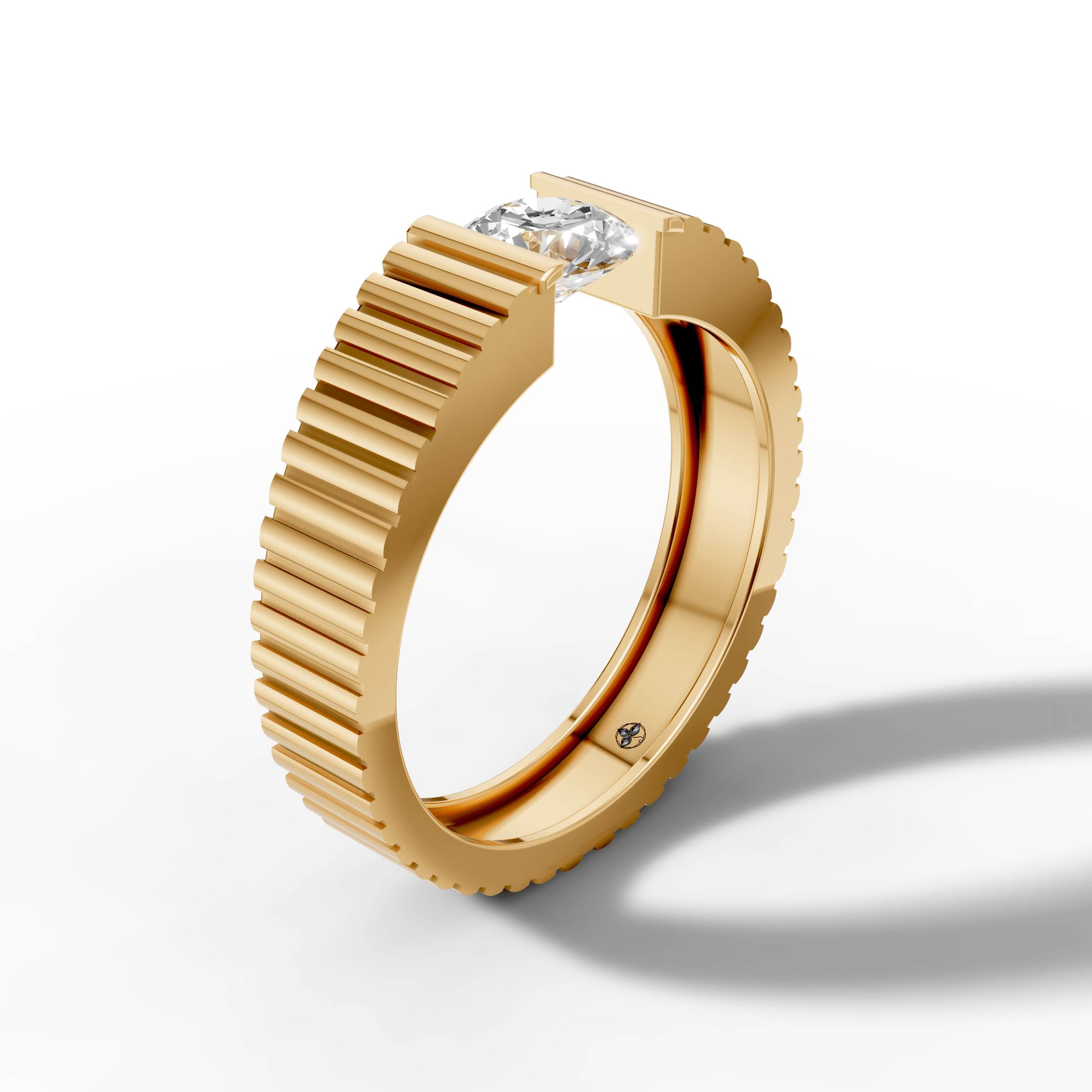 Noir Radiance Solitaire Ring — gallery view