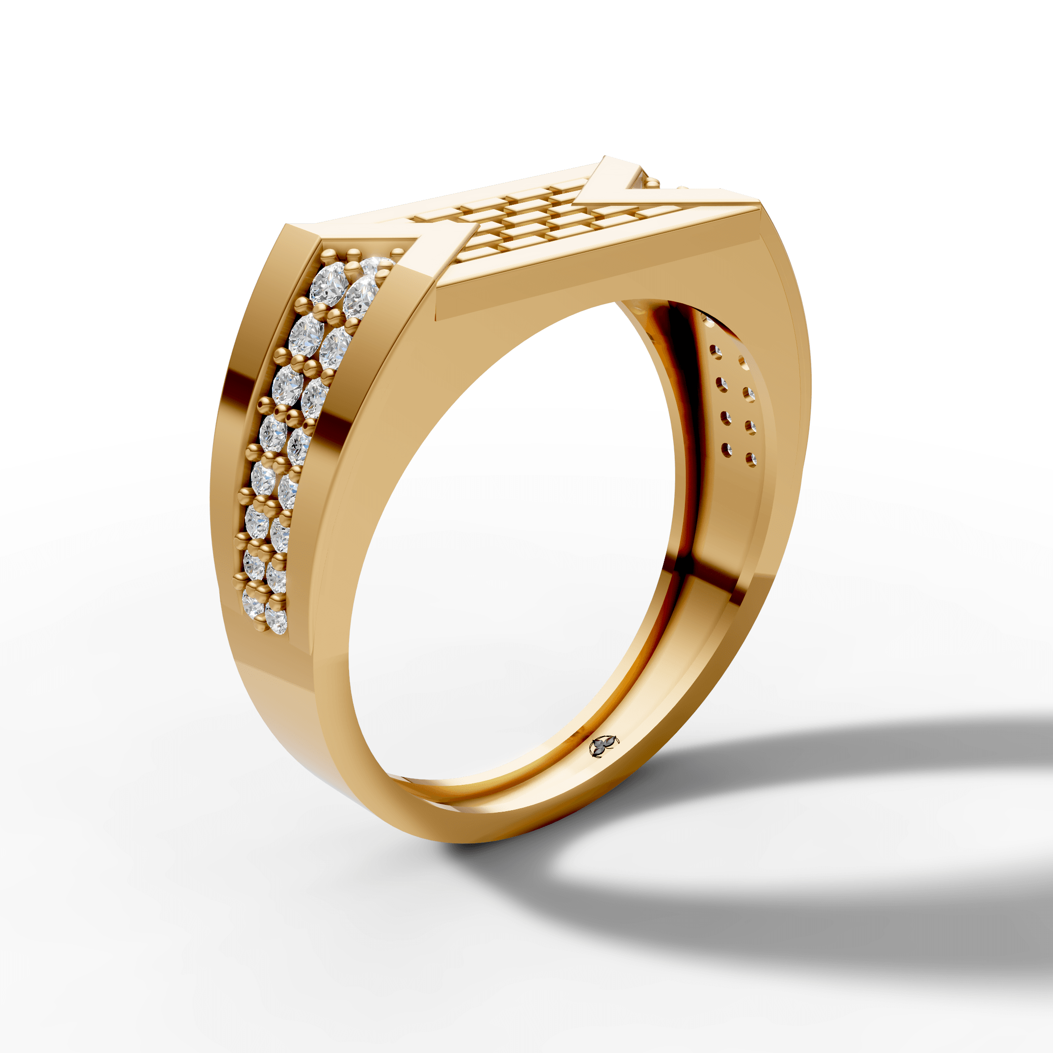 Noir Eclipse Crystal Statement Ring — gallery view