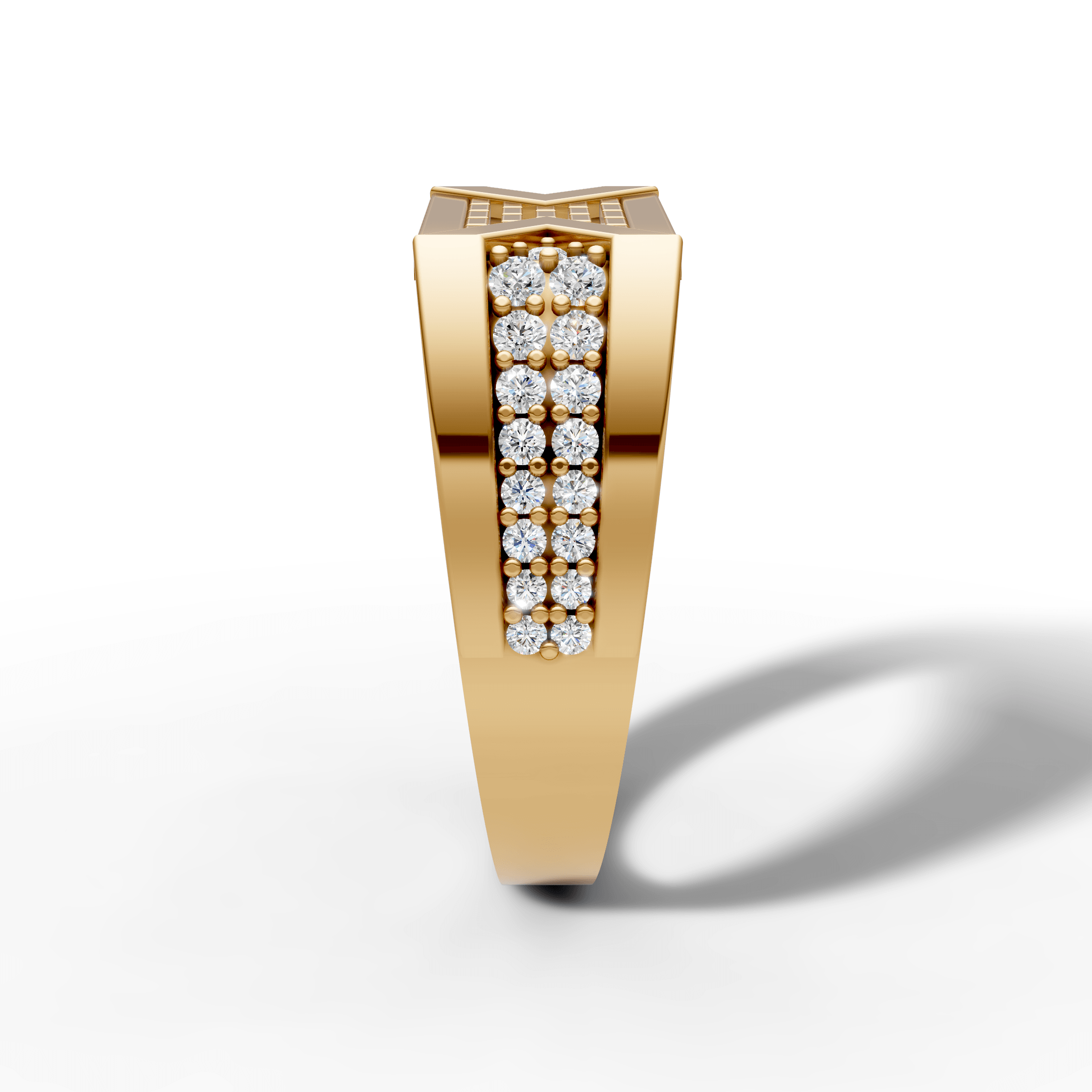 Noir Eclipse Crystal Statement Ring — gallery view