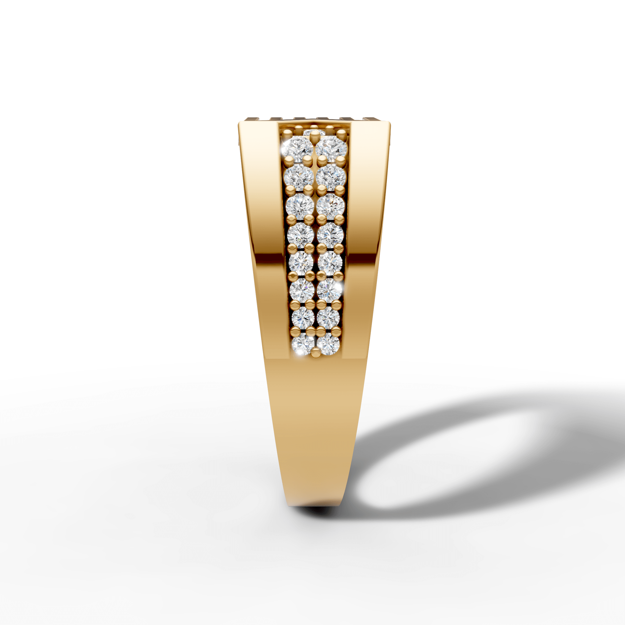 Noir Edge Geometric Statement Ring — gallery view