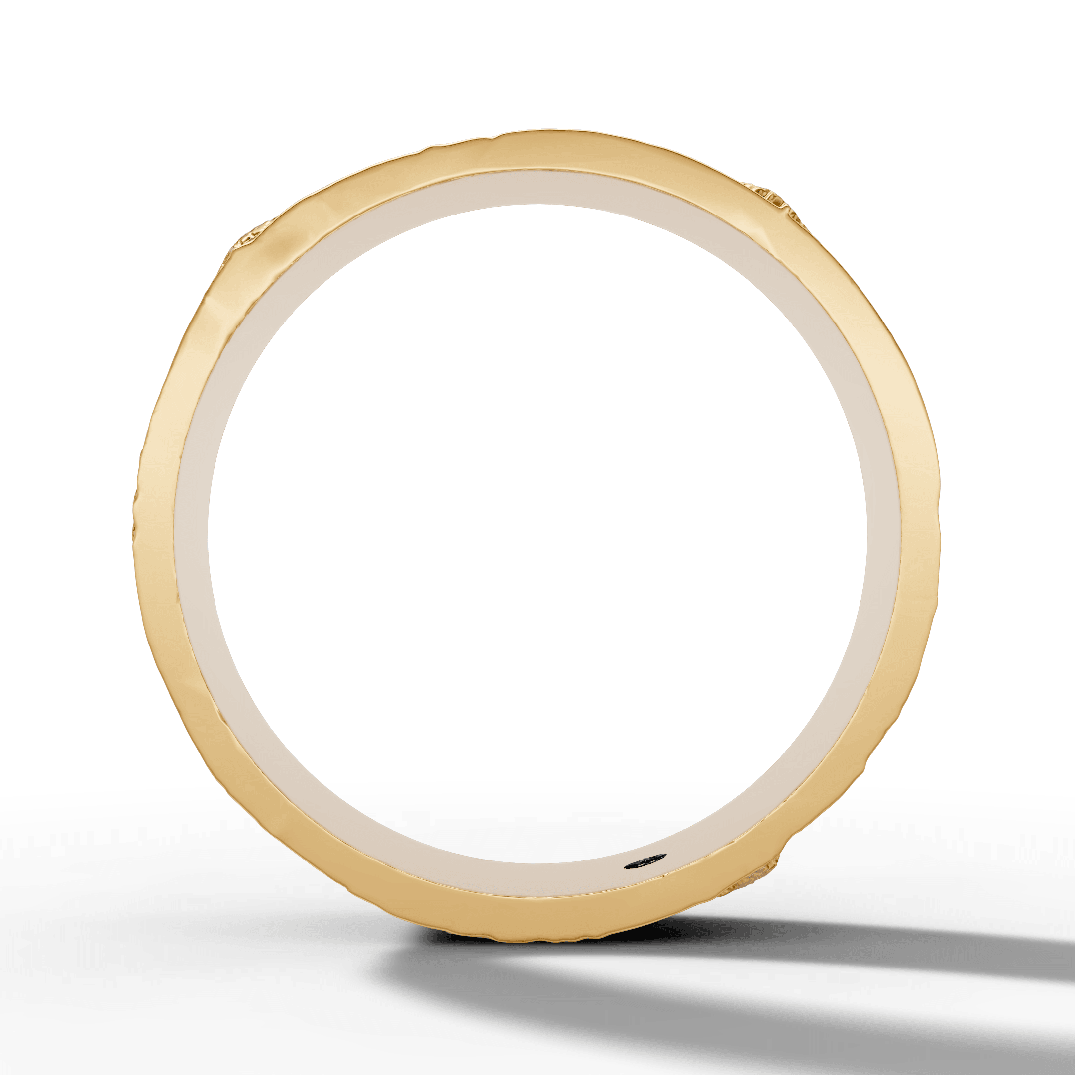 Obsidian Warrior Textured Band Ring — gallery view
