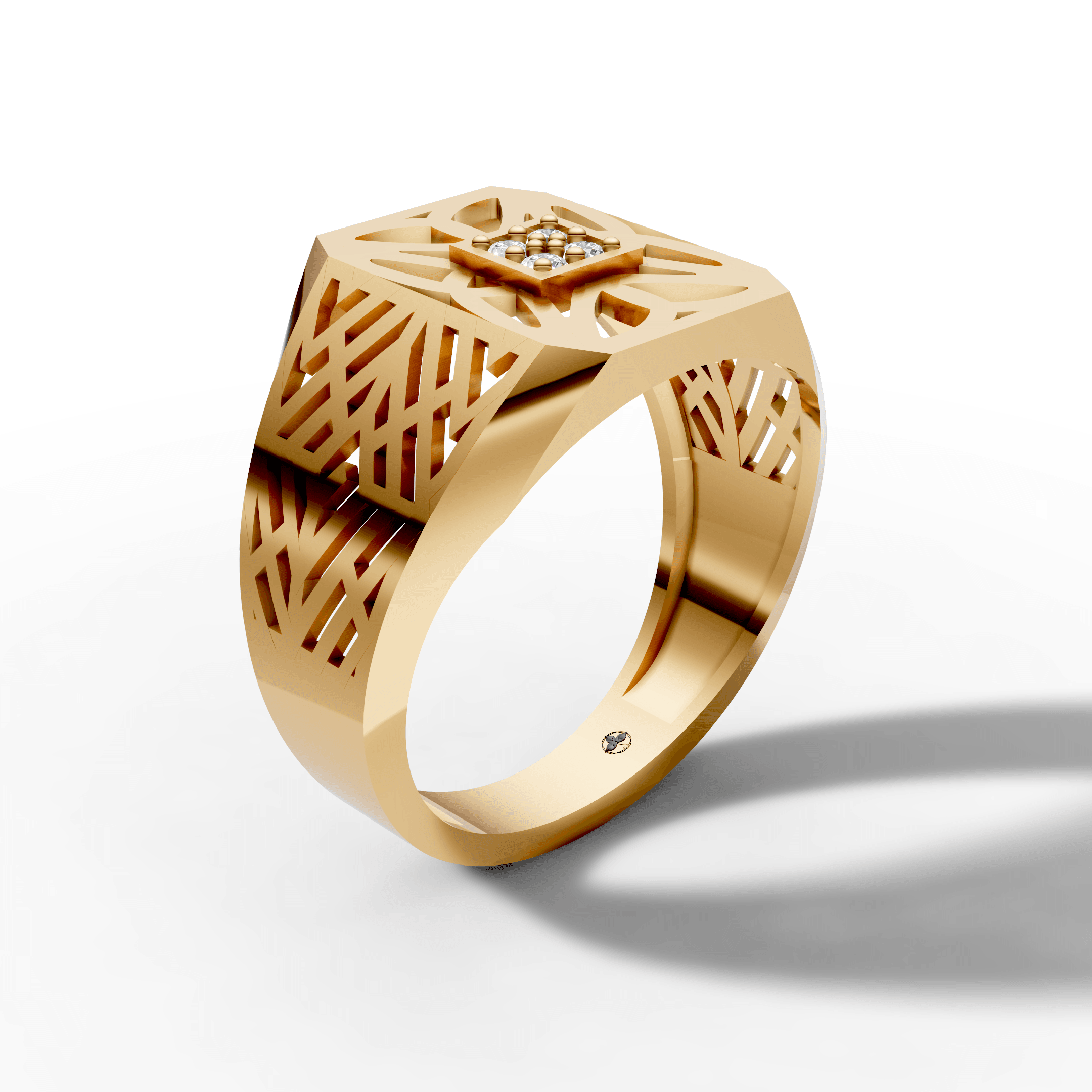 Geometric Crystal Statement Ring — gallery view
