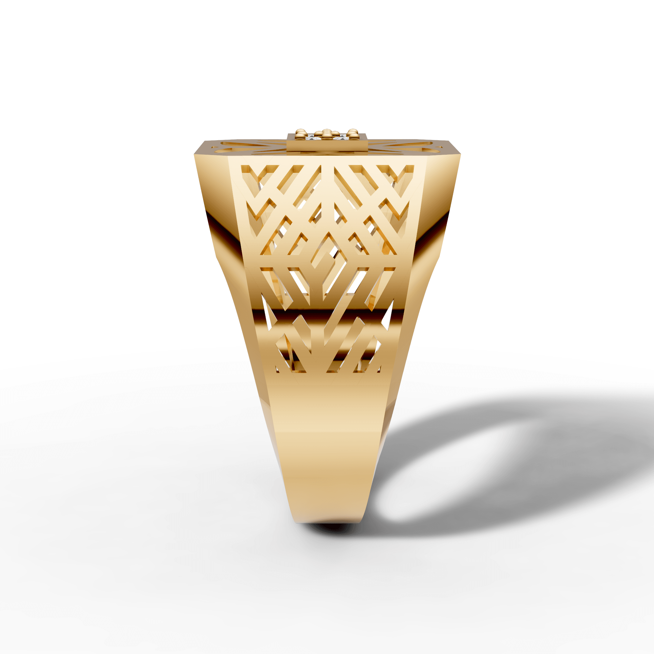 Geometric Crystal Statement Ring — gallery view