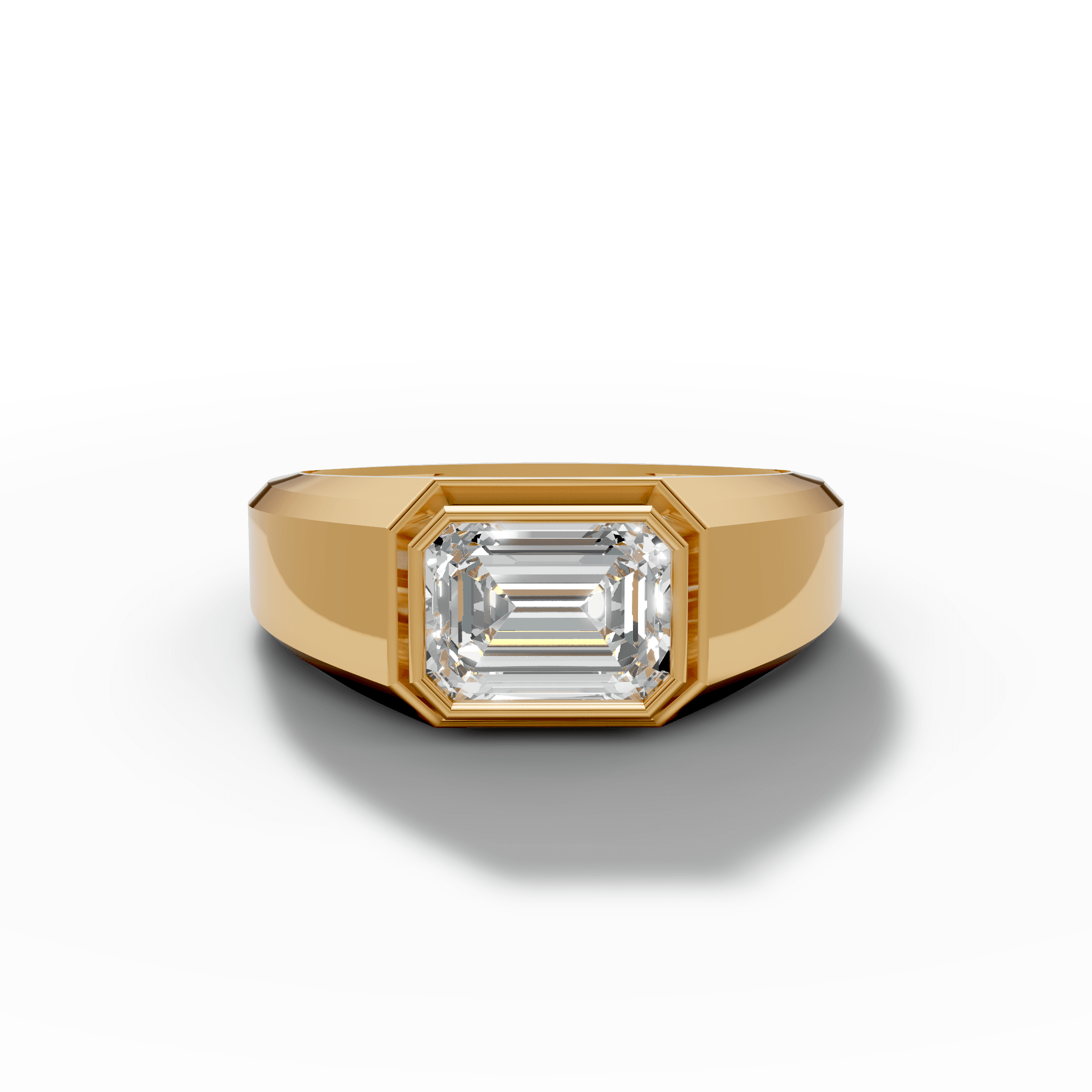 Emerald Cut Crystal Band Ring