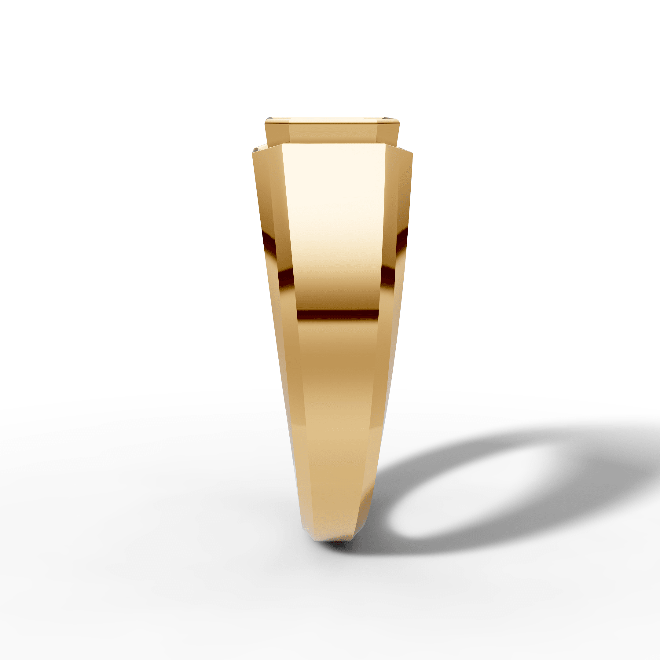 Emerald Cut Crystal Band Ring — gallery view