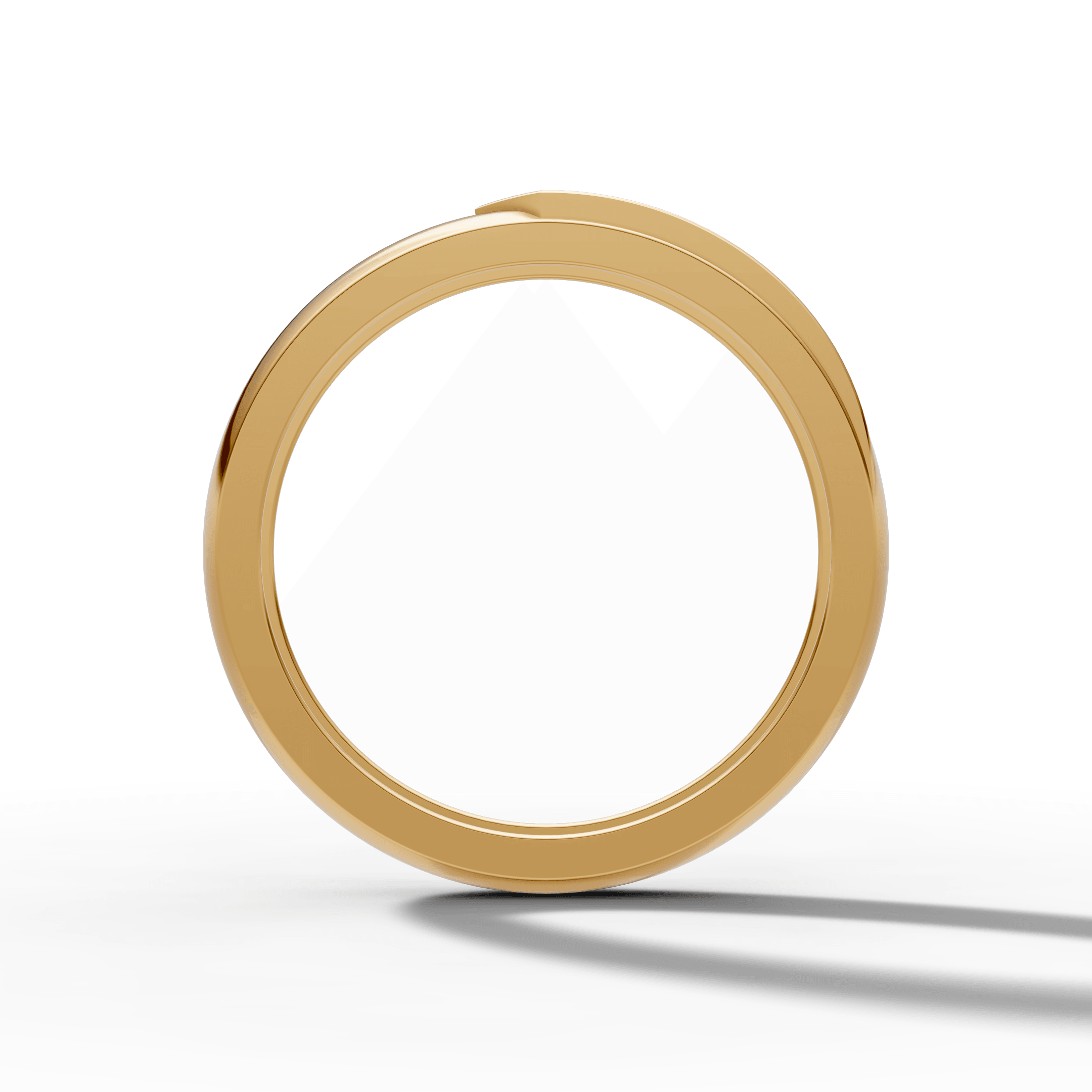 Solitaire Stone Band Ring — gallery view
