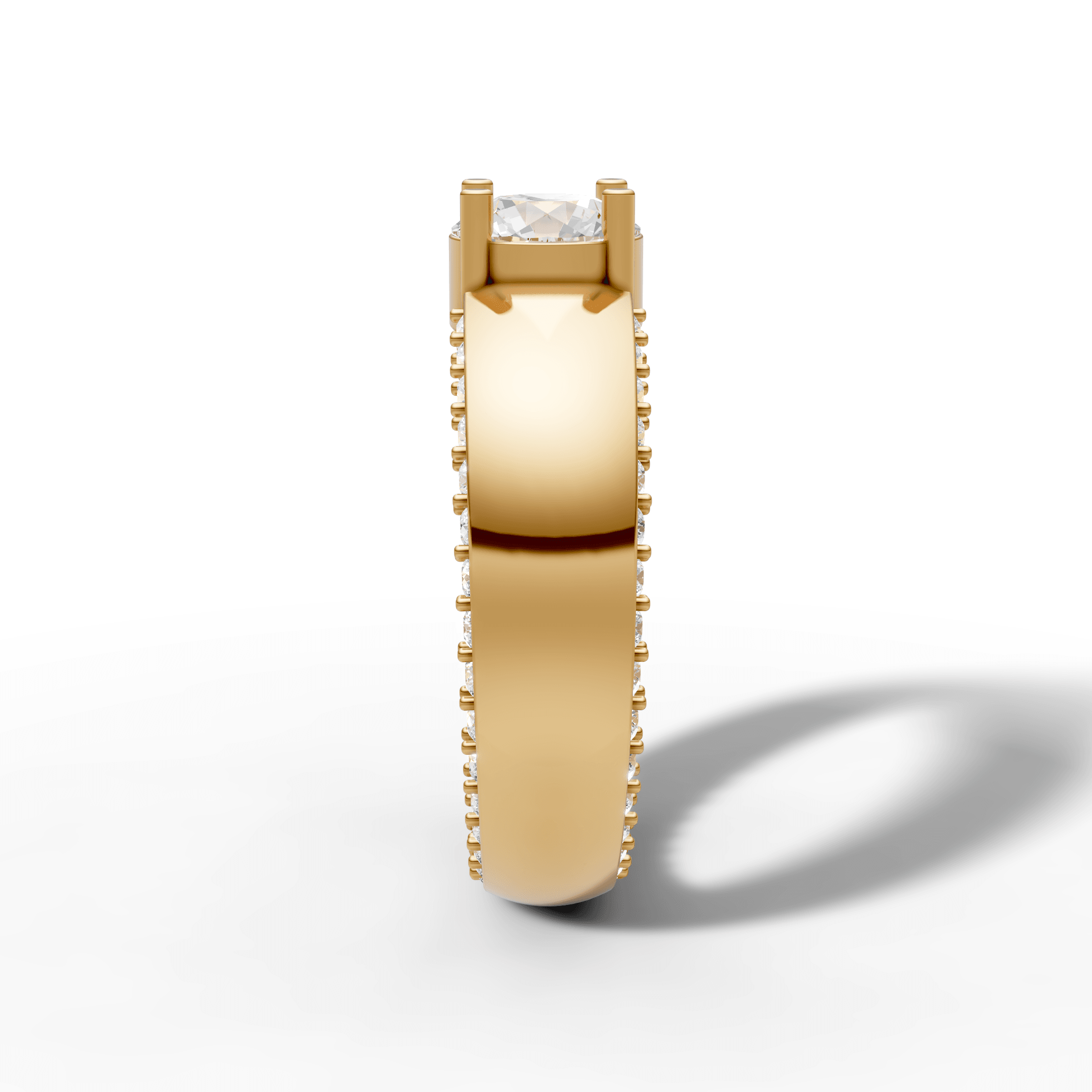 Solitaire Crystal Band Ring — gallery view