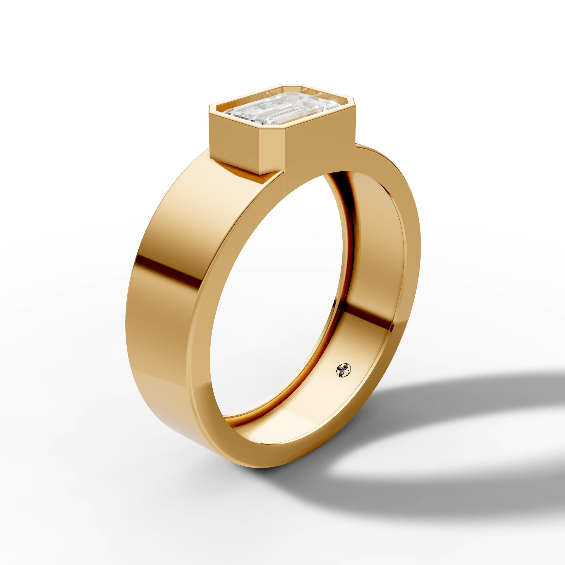 Emerald Cut Crystal Ring — gallery view