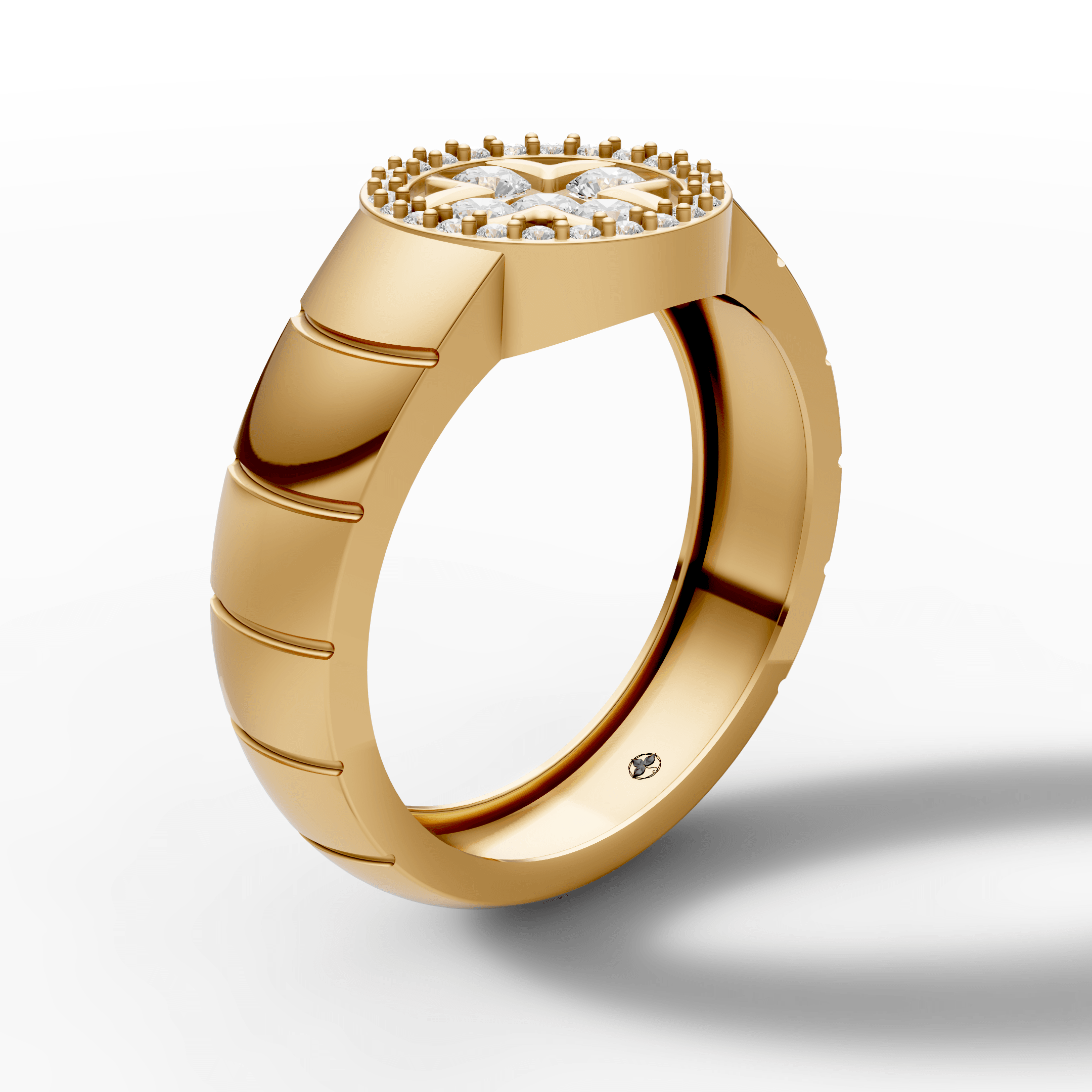 Floral Halo Crystal Ring — gallery view