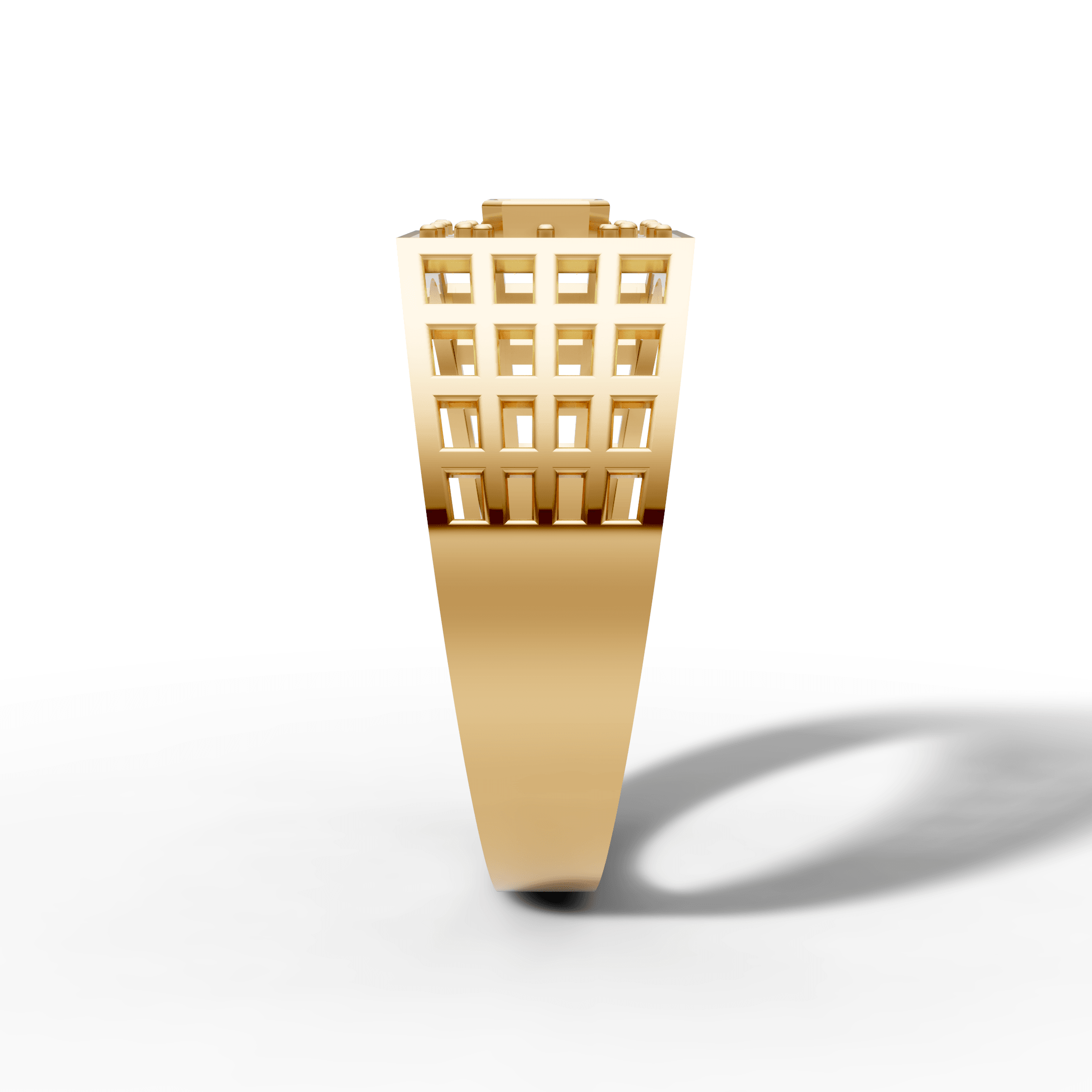 Geometric Emerald Crystal Ring — gallery view