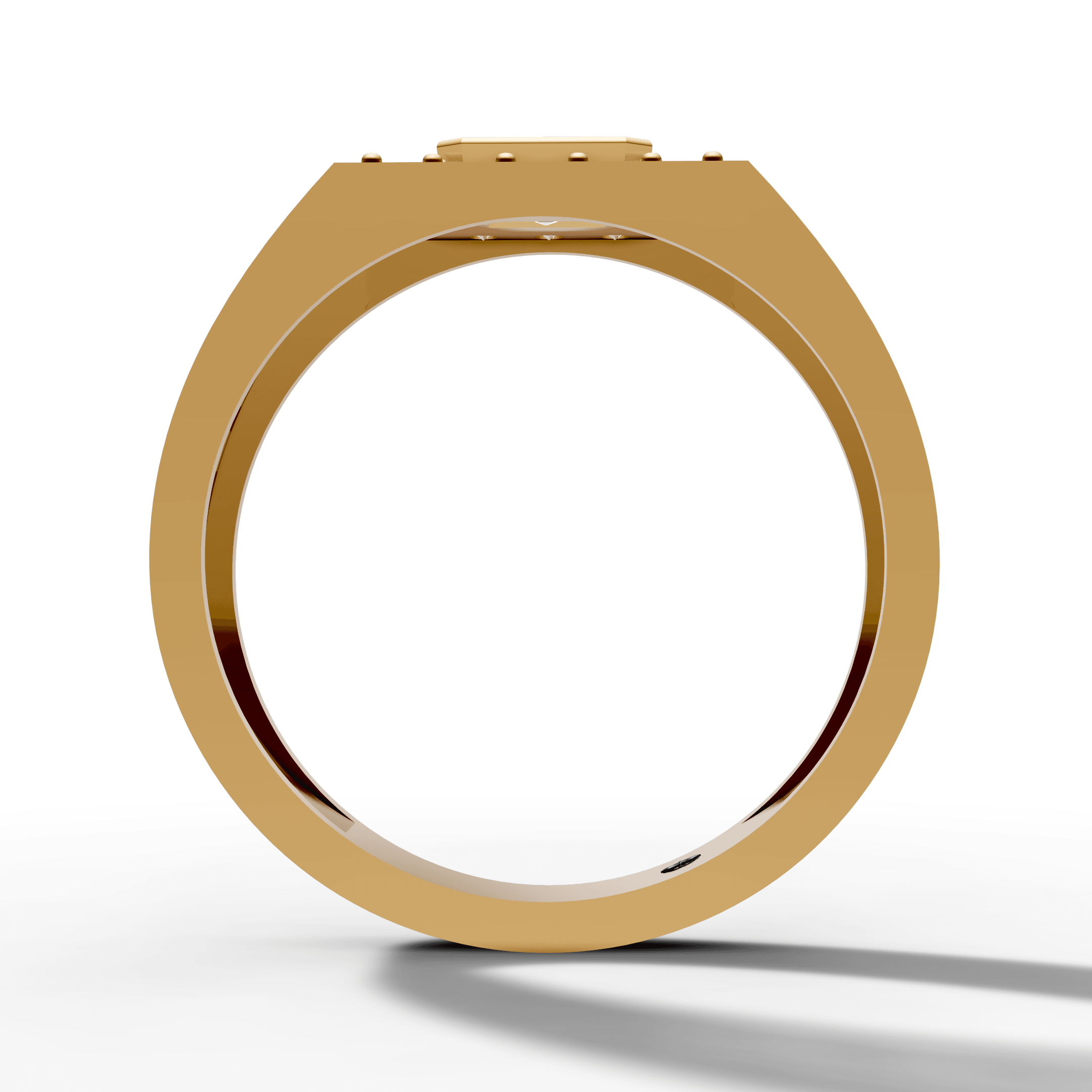 Geometric Emerald Crystal Ring — gallery view