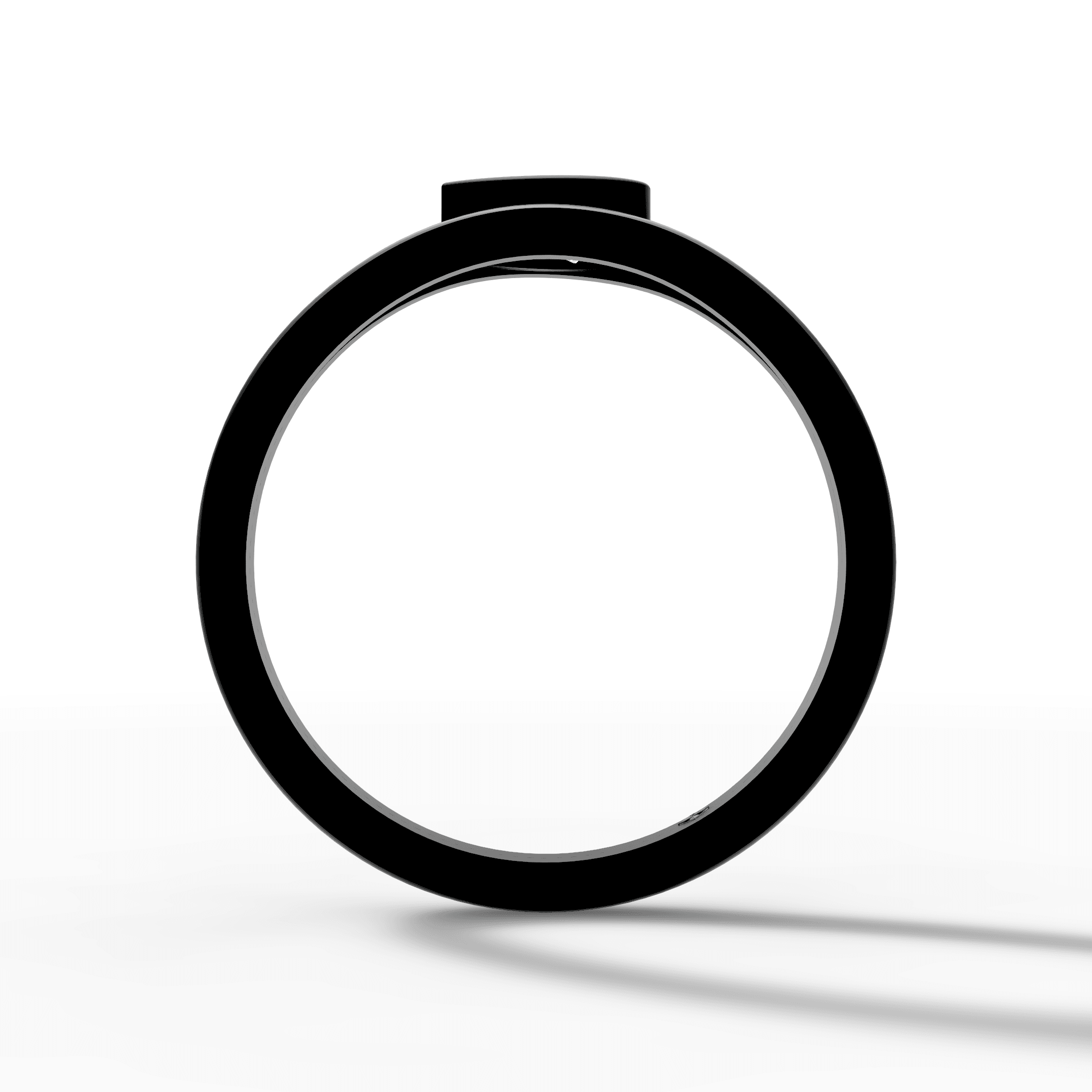 East-West Pear Bezel Split Shank Ring — gallery view